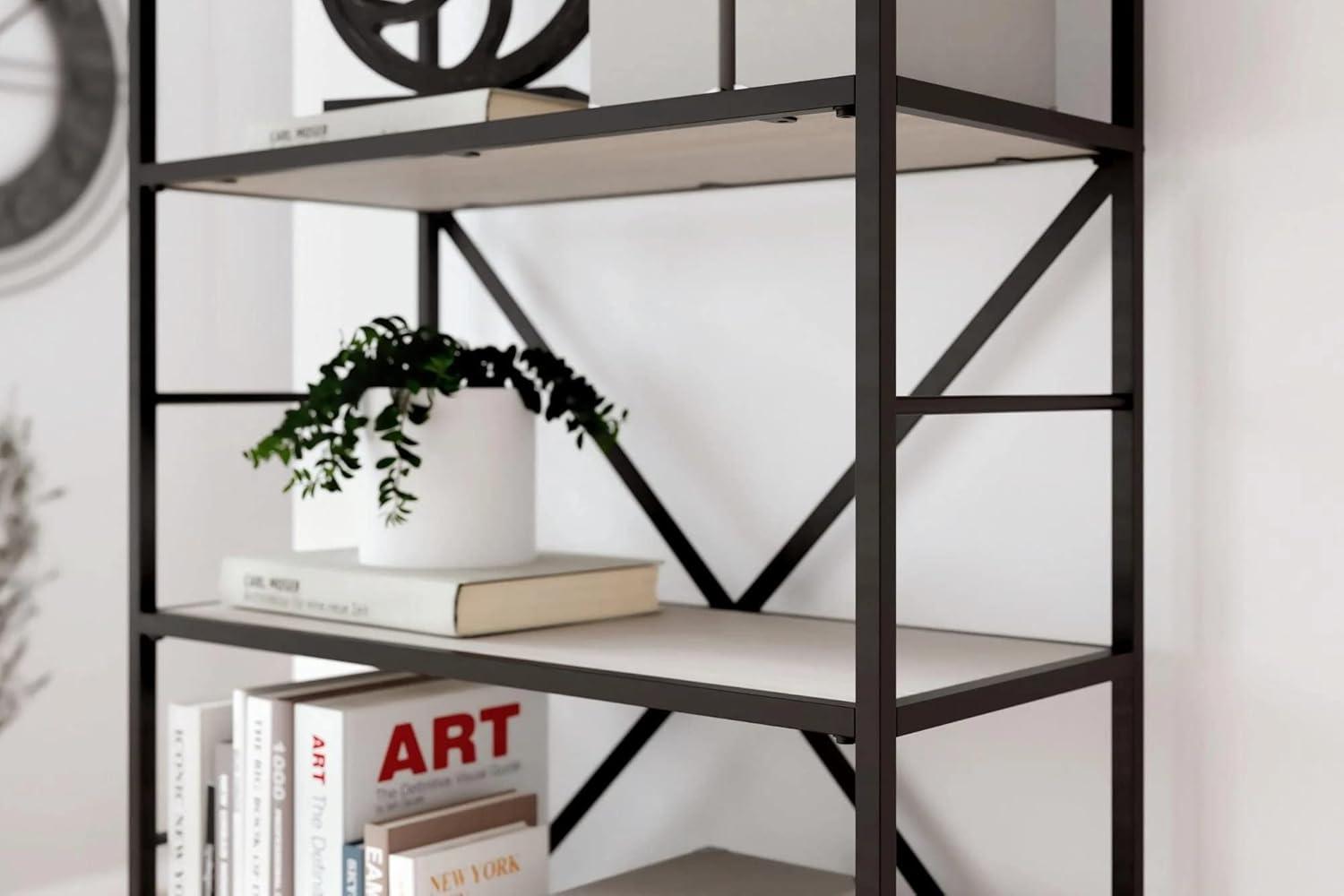 Signature Design by Ashley Casual Bayflynn Bookcase  White/Black