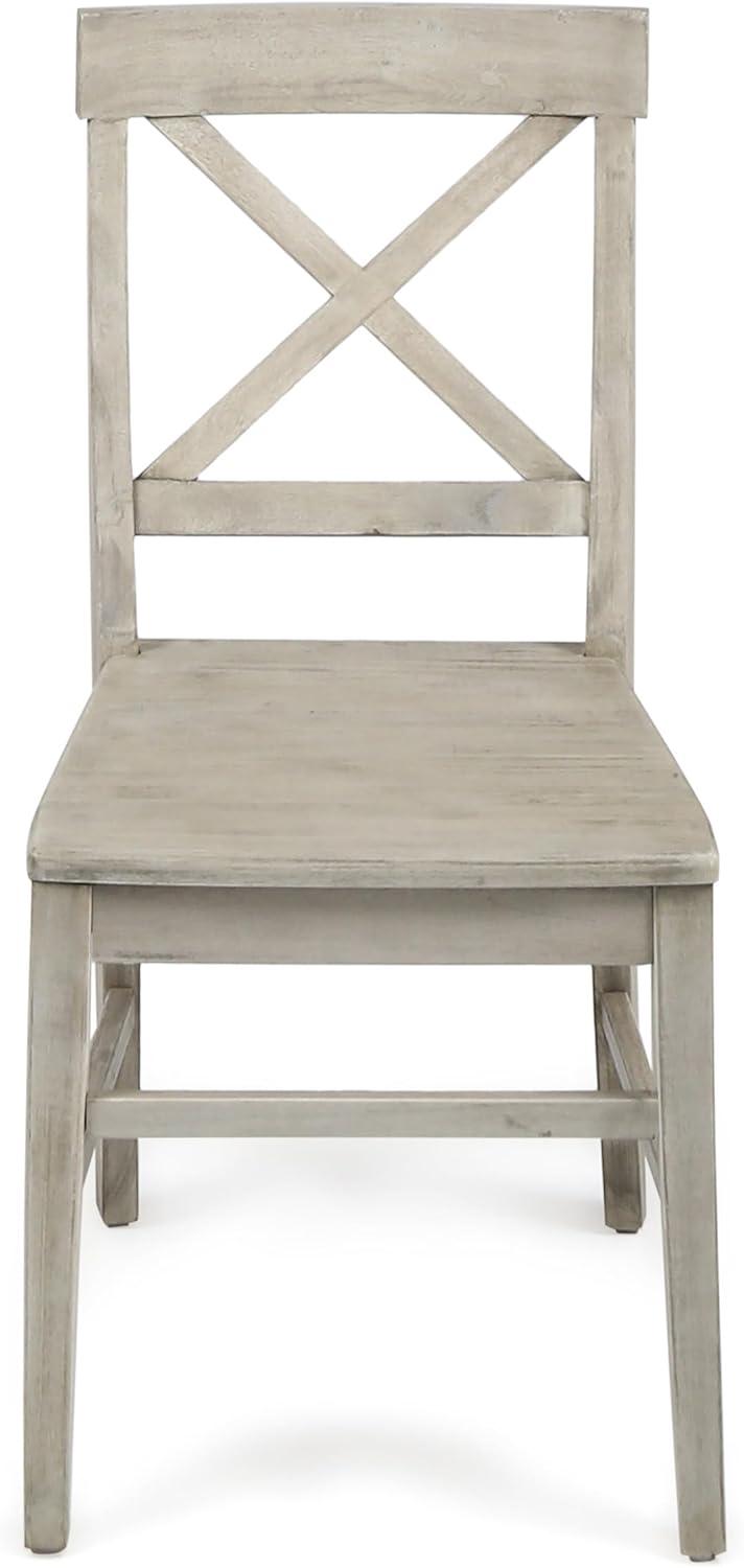 Kaniz Farmhouse Acacia Wood Dining Chairs