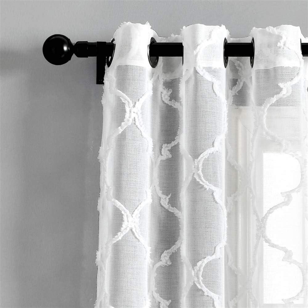 Lush Decor Avon Trellis Sheer Trellis Sheer Curtain Panels (Set of 2)