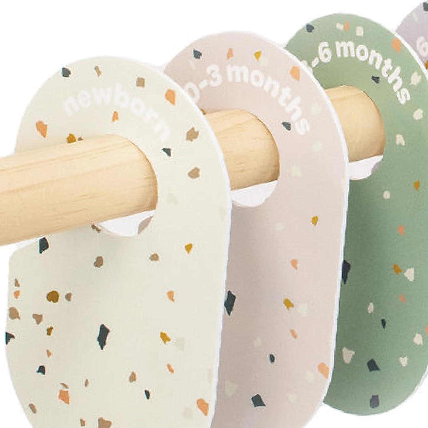3 Sprouts 3 Sprouts Baby Closet Dividers (Newborn To 24 Months) – Pack Of 8 - Terrazzo (Set of 8)