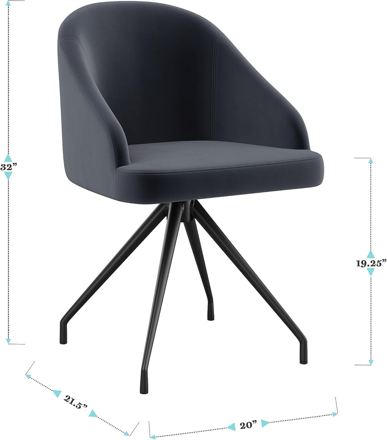 Martha Stewart Martha Stewart Sora Upholstered Stationary Swivel Home Office Chair