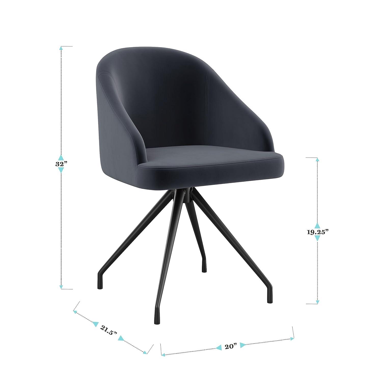 Martha Stewart Martha Stewart Sora Upholstered Stationary Swivel Home Office Chair