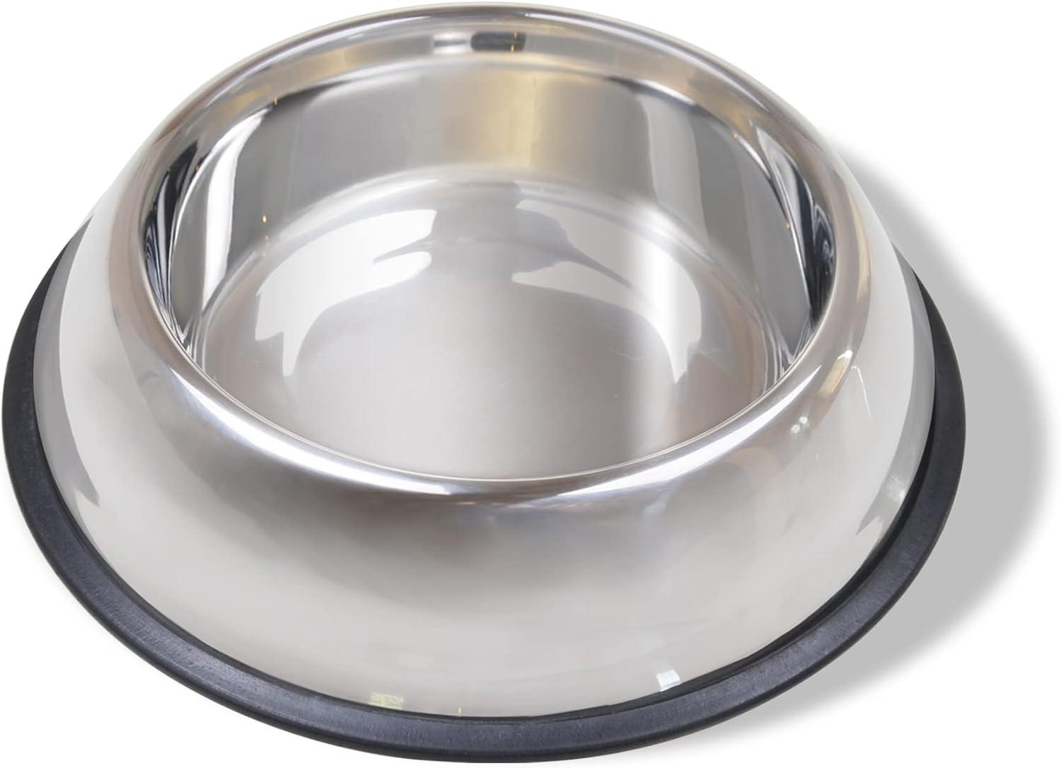 Van Ness Non Tip Large Stainless Steel Dog Bowl, 64oz