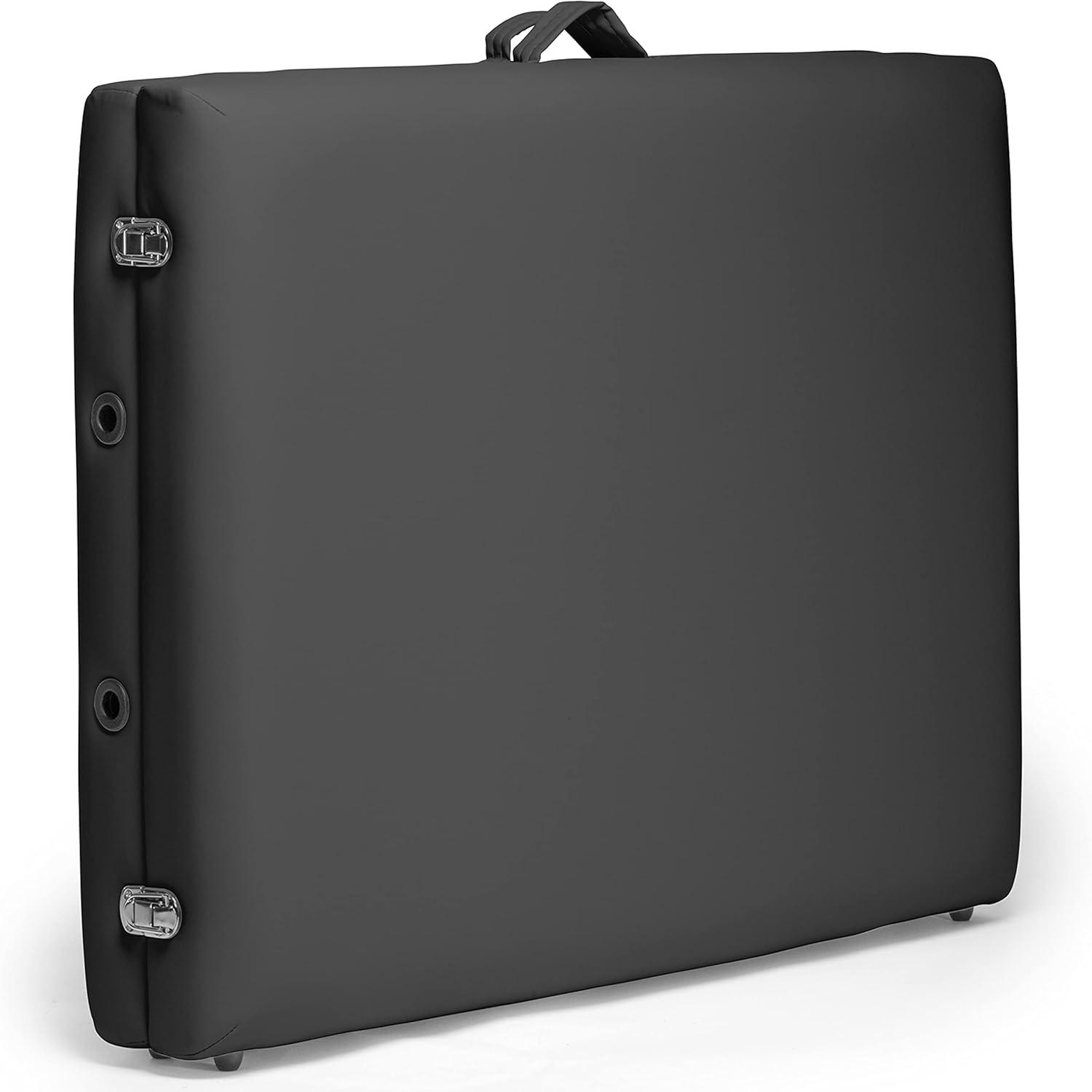 Saloniture Portable Professional Folding Massage Table with Carrying Case - Dark Gray