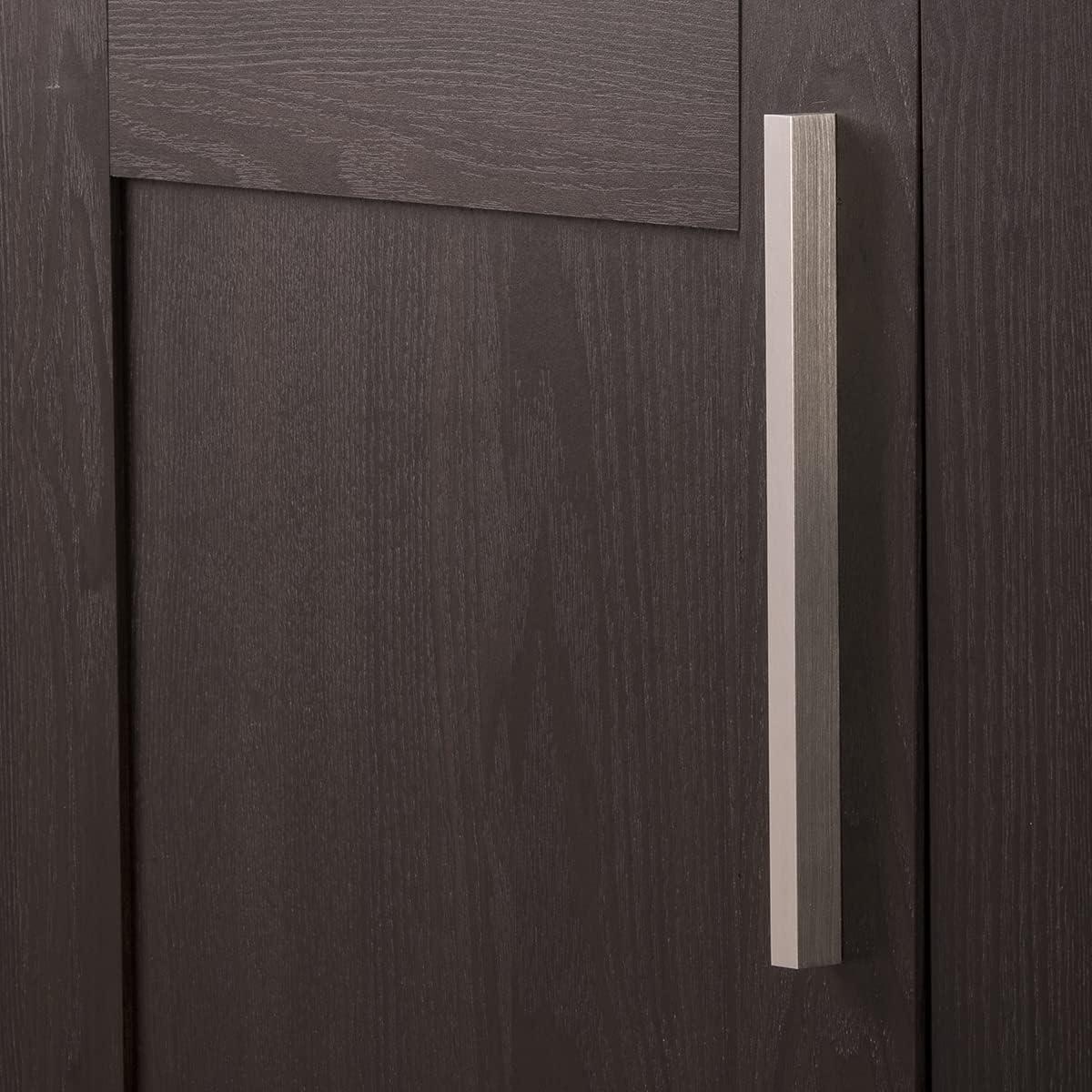 Hickory Hardware 1 Pack Solid Core Kitchen Cabinet Pulls, Luxury Cabinet Handles, Hardware for Doors & Dresser Drawers, 7-9/16 Inch (192mm) Hole Center, Toasted Nickel, Streamline Collection