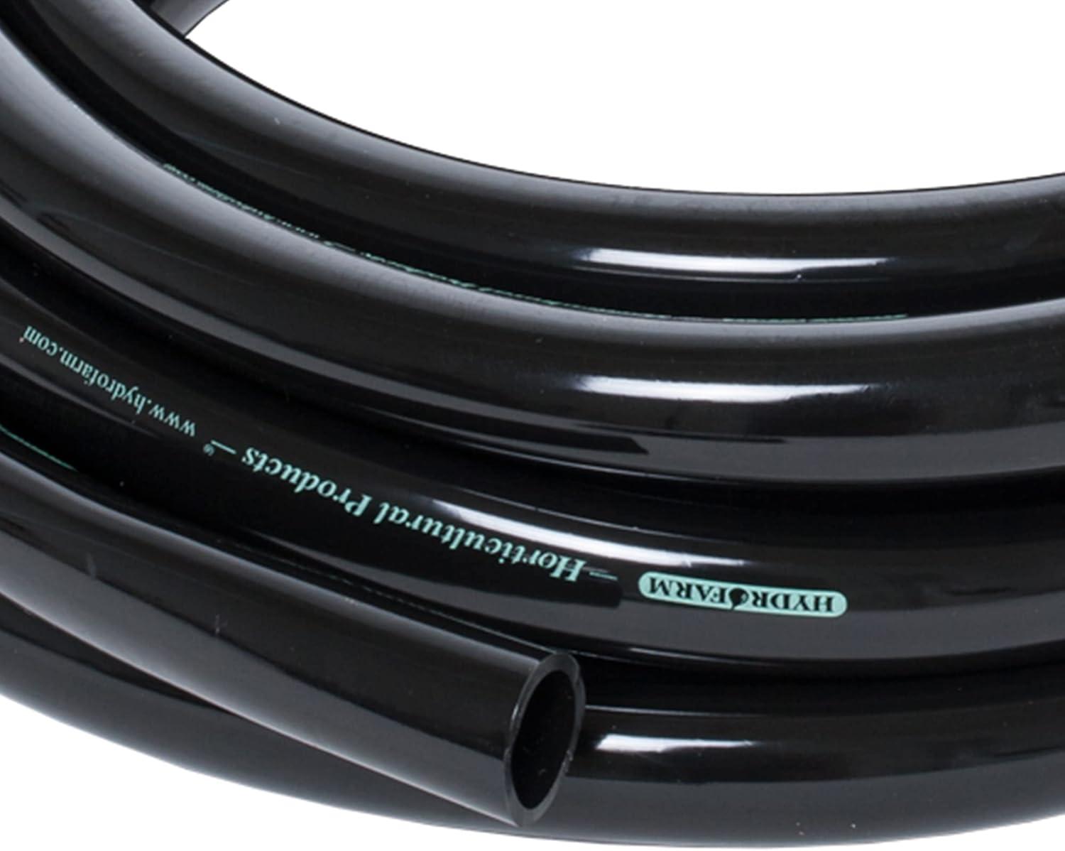 Active Aqua HGTB75GF 3/4 Inch Inside Diameter Vinyl Tubing for Indoor Vegetation Growing Hydroponic Irrigation Systems and Tanks, 25 Feet, Black