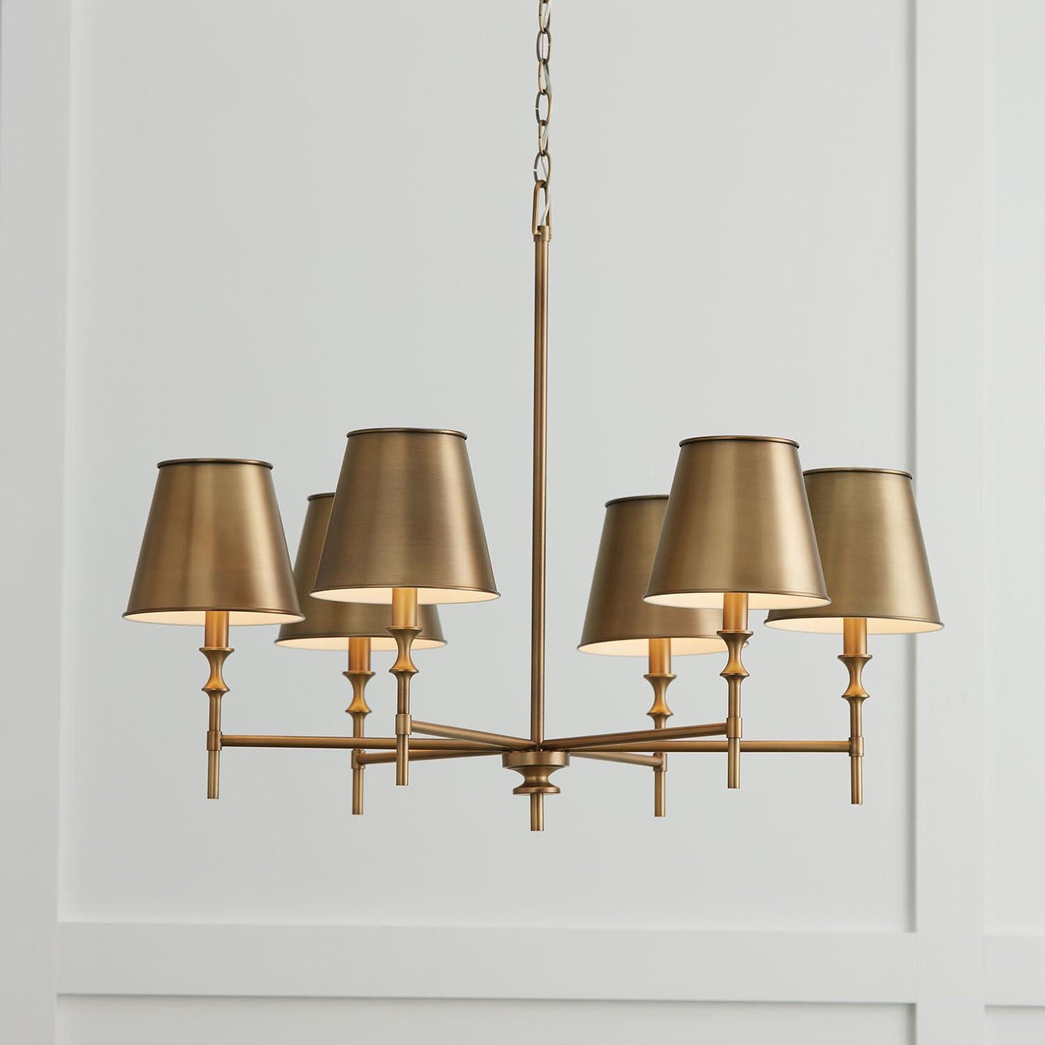 Capital Lighting Whitney 6 - Light Chandelier in  Aged Brass