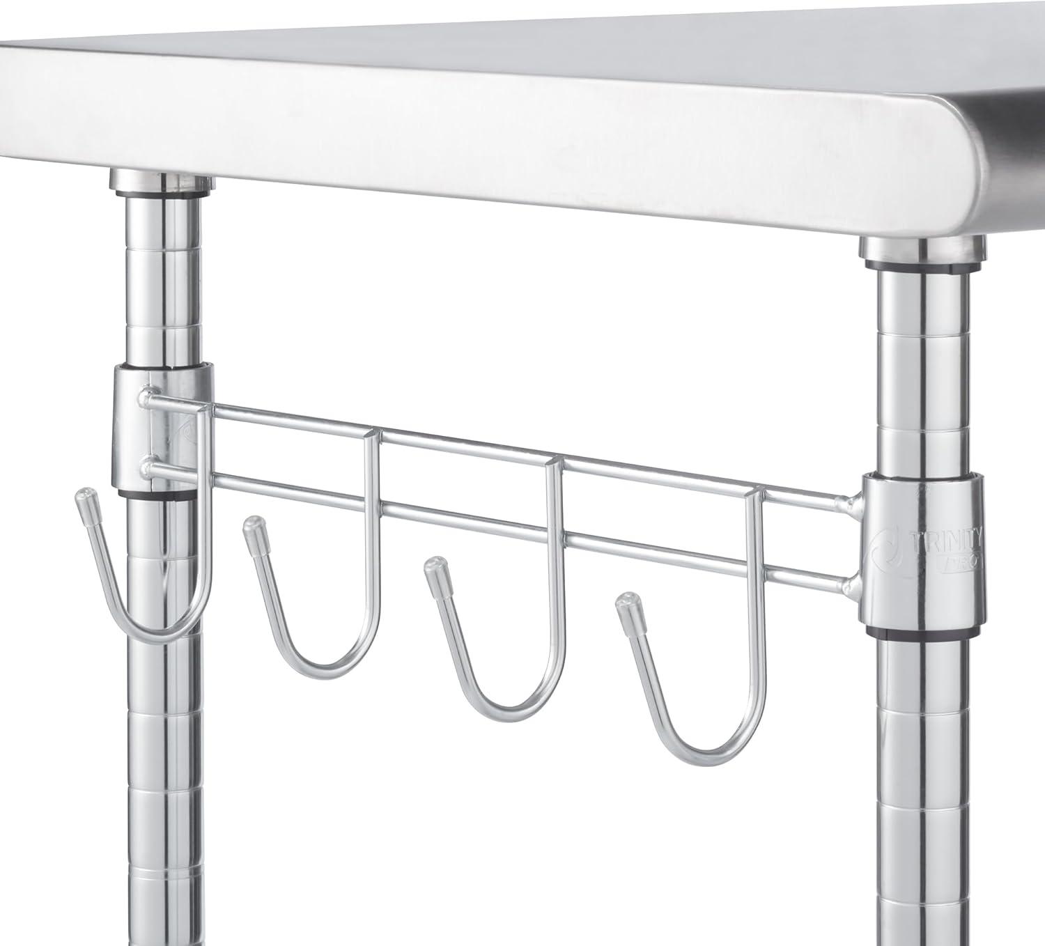 TRINITY EcoStorage® 24" Stainless Steel Kitchen Cart, NSF - Chrome