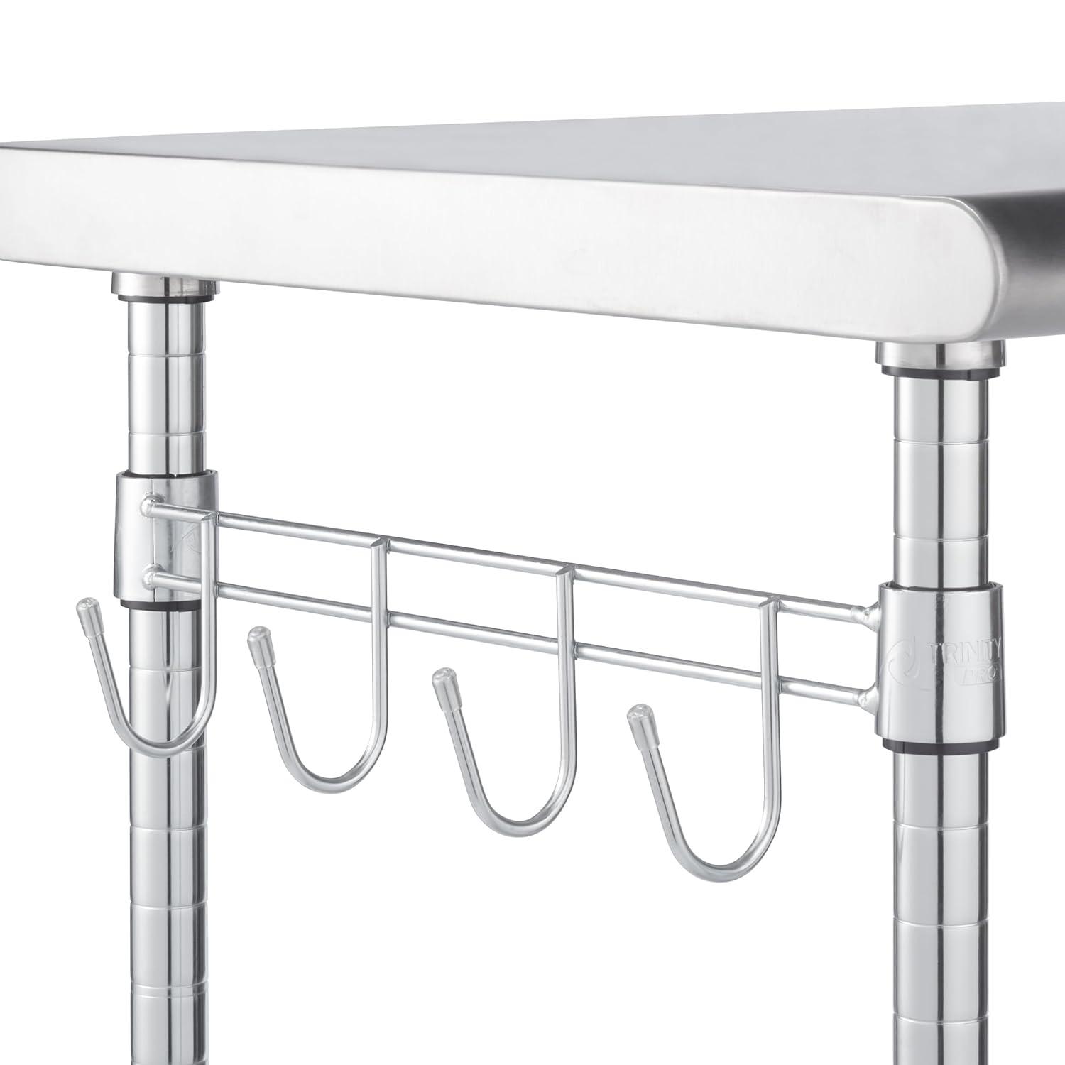 TRINITY EcoStorage® 24" Stainless Steel Kitchen Cart, NSF - Chrome