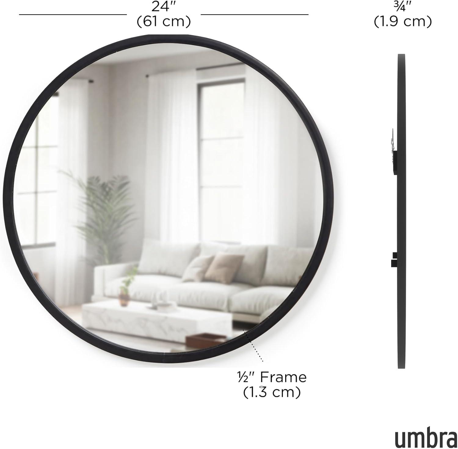 Hub Rubber Round Mirror