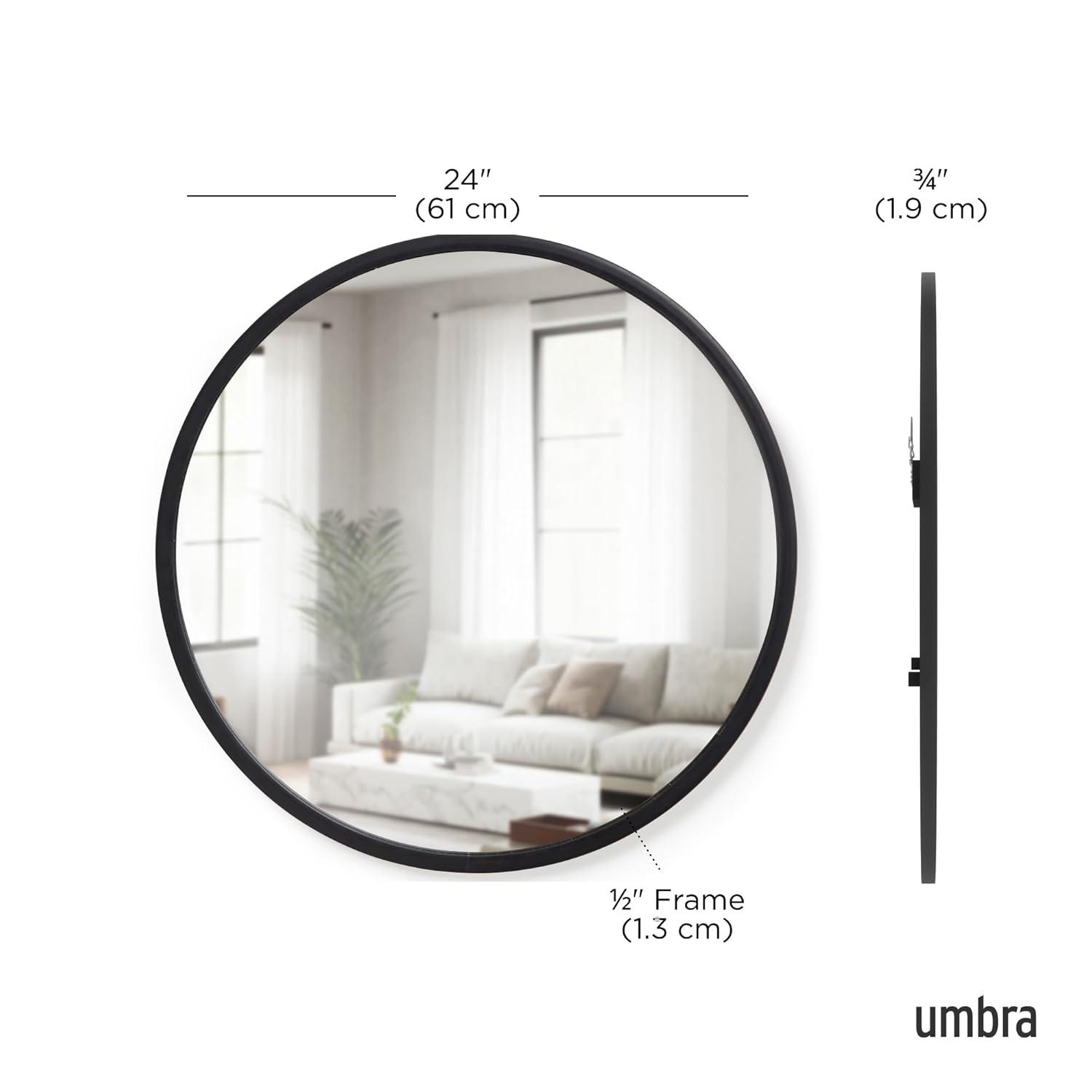 Hub Rubber Round Mirror