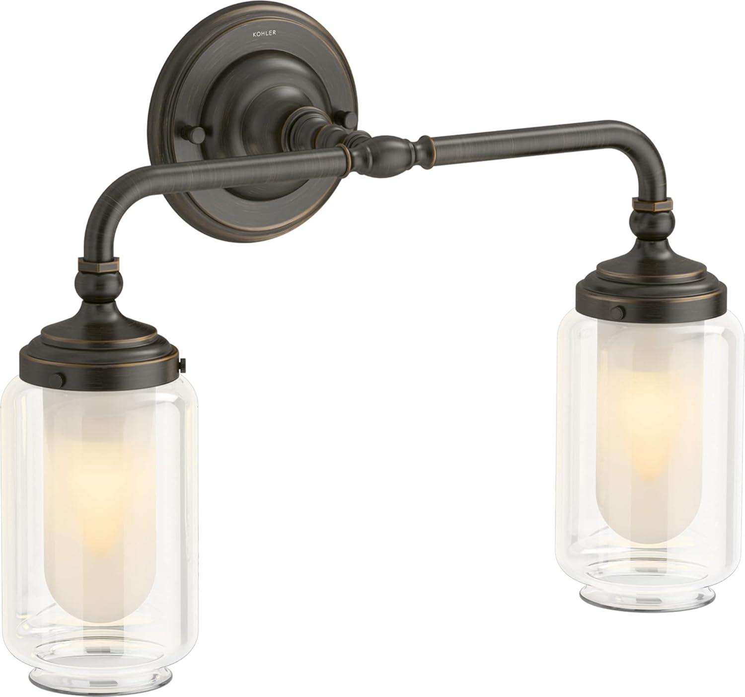 Kohler Artifacts 1 Light Indoor Bathroom Wall Sconce, Downlight Position Only, UL Listed