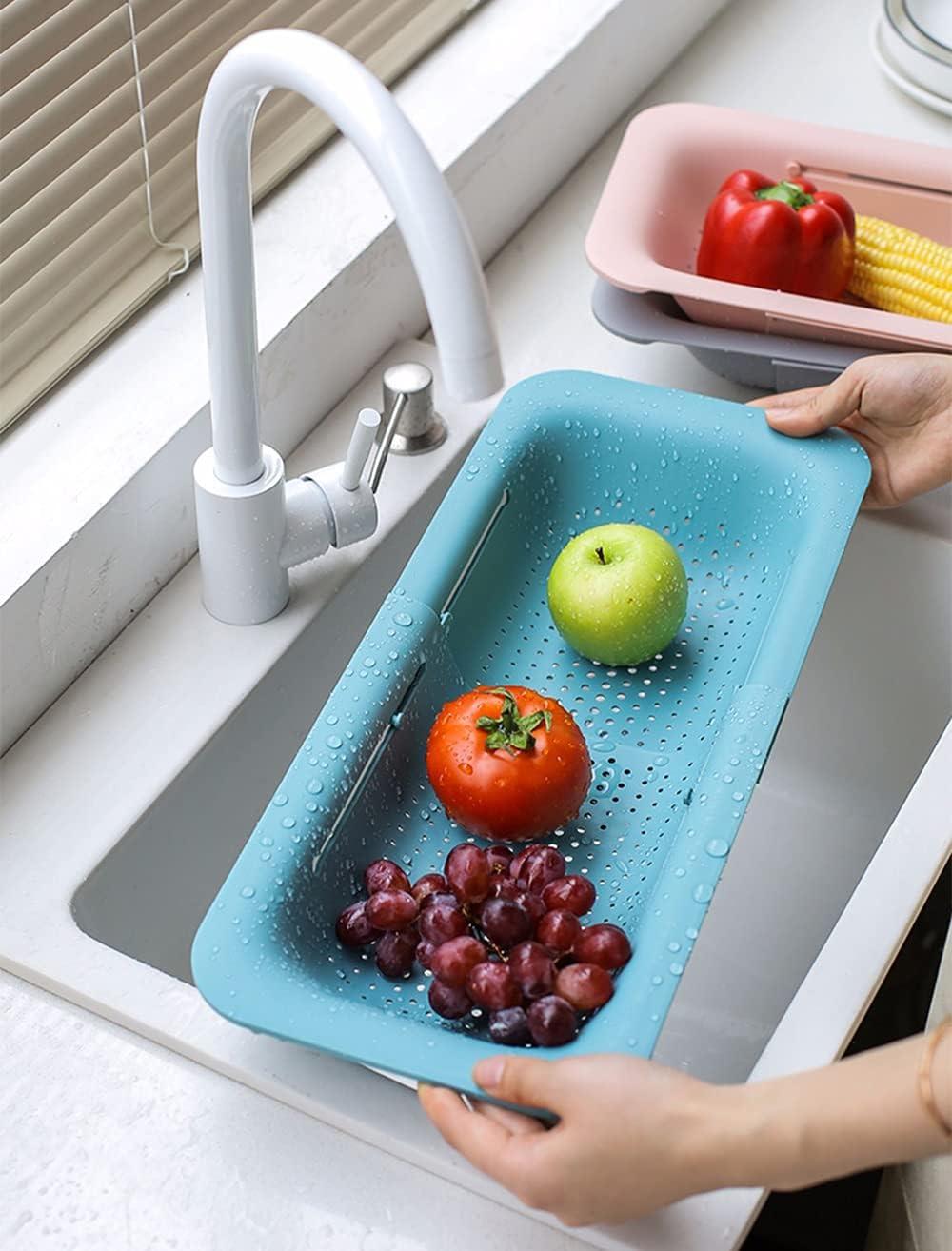 Collapsible Sink Colanders and Strainers Basket Over the Sink Colander Collapsible Colander (Green )