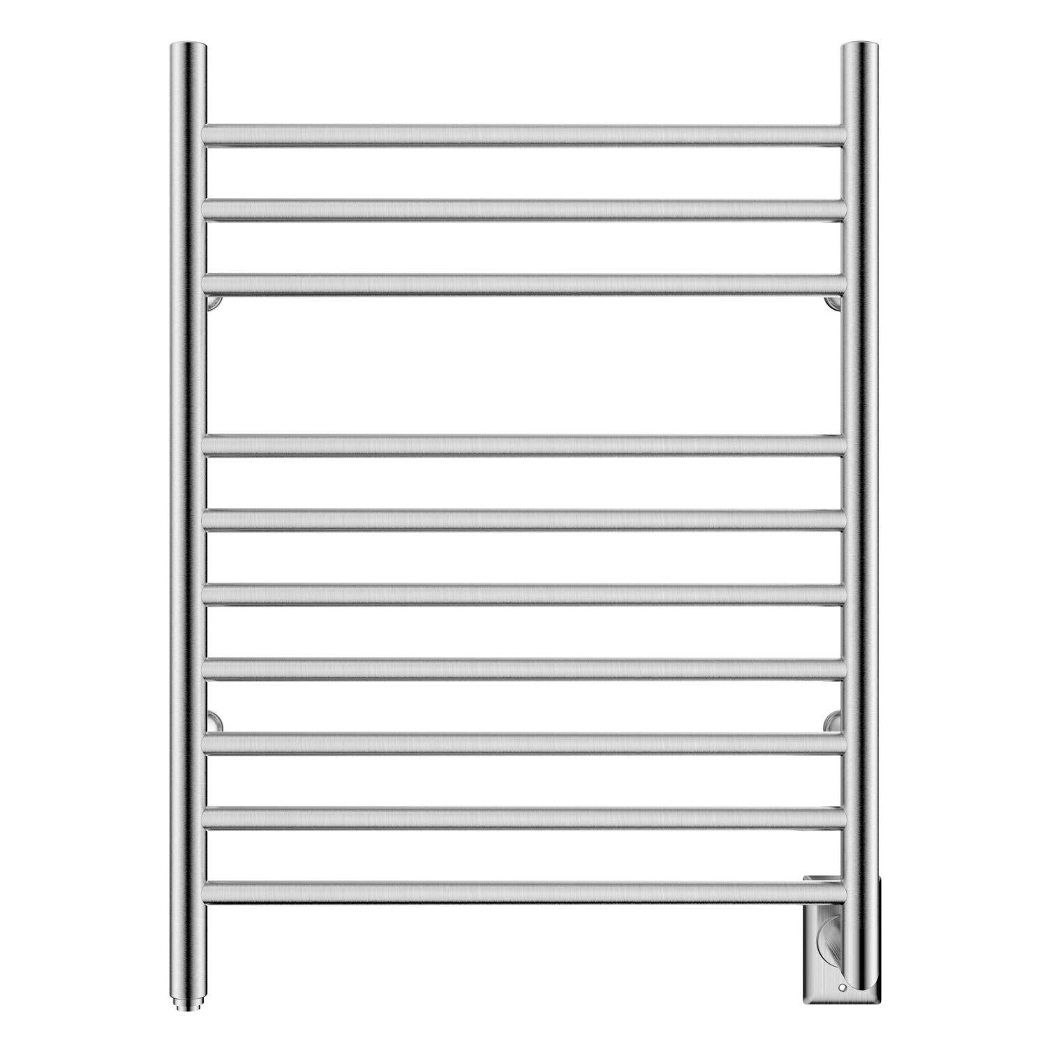 HEATGENE Towel Warmer, Heated Towel Warmer Rack, Wall-Mounted Hardwired/Plug-in Electric Towel Warmers for Bathroom, Hot Towel Rails - Matte Black