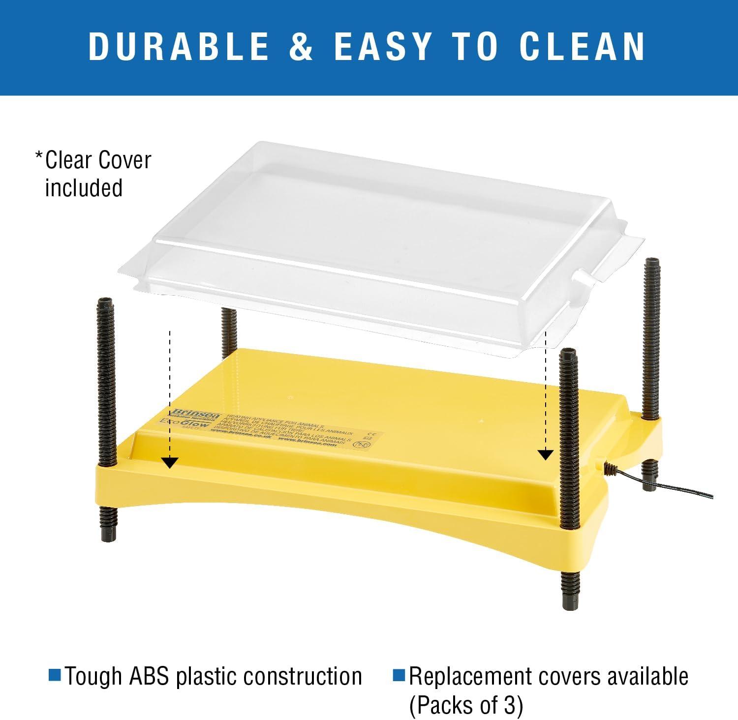 Brinsea EcoGlow 1200 Safety Economical 35 Chick Egg Incubator with Clear Plastic Cover