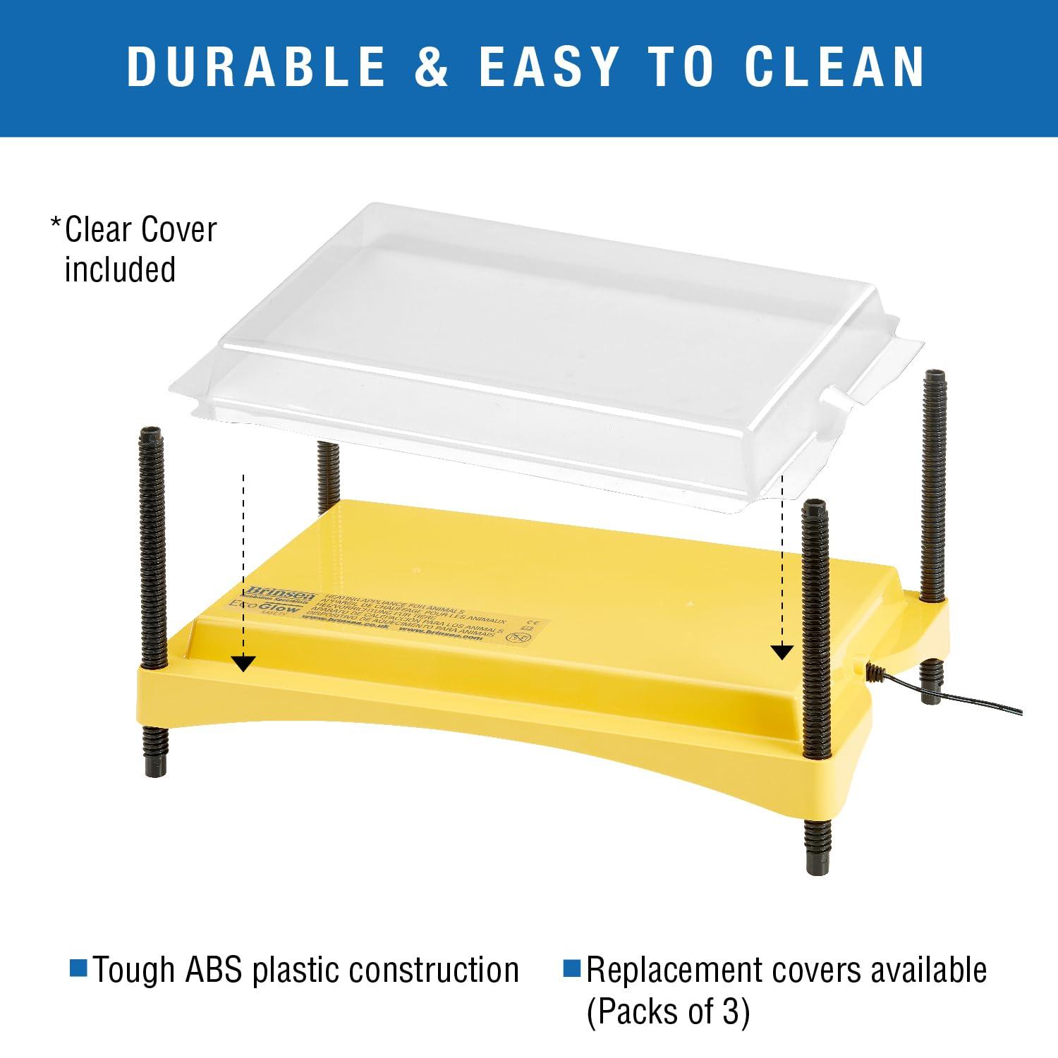 Brinsea EcoGlow 1200 Safety Economical 35 Chick Egg Incubator with Clear Plastic Cover