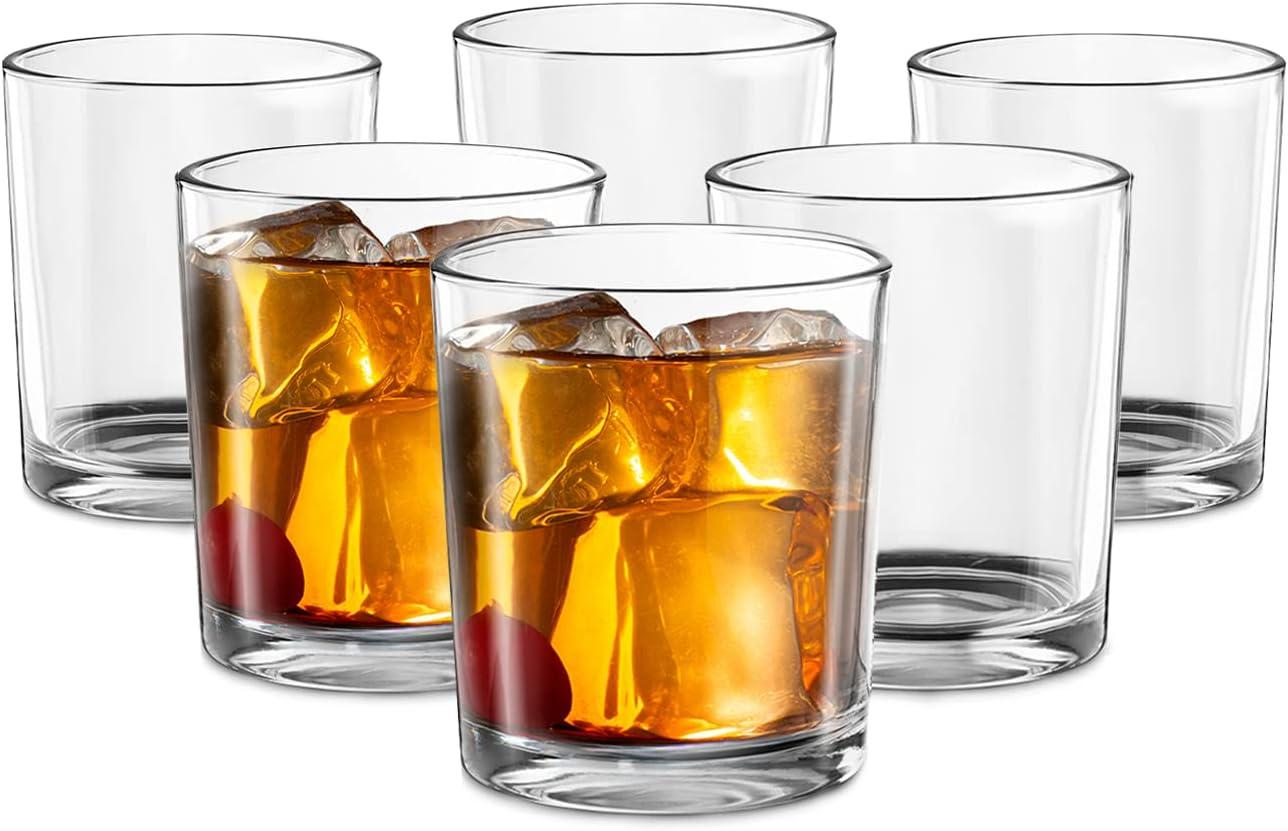 Kook Whiskey Glasses, Great for Bourbon, Scotch and Rum, 14 oz, Set of 6