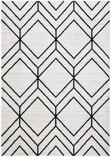 SAFAVIEH Adirondack Caitriona Geometric Area Rug, Light Grey/Black, 2'6" x 4'