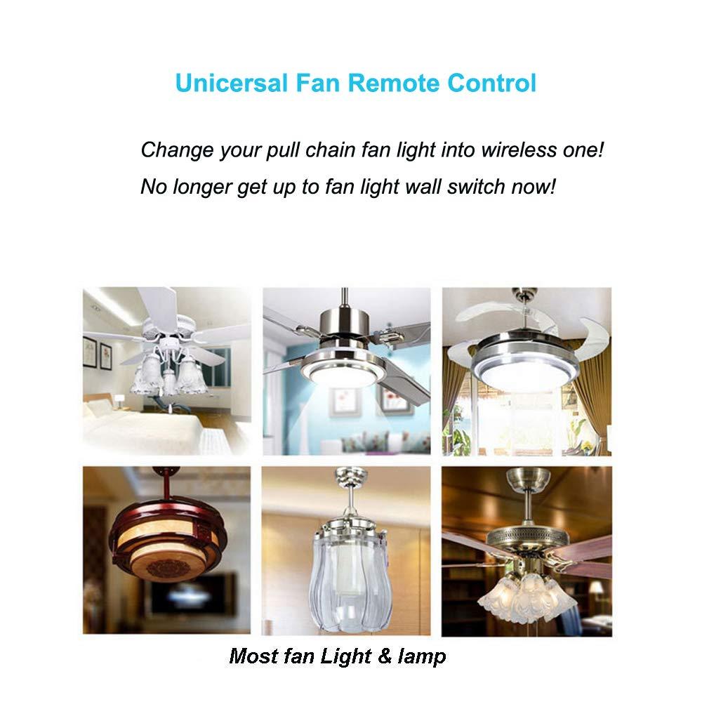 New Smaller Size Universal Ceiling Fans Light Remote Control Kit,3-in-1 Ceiling Fan Light Timing & Speed Remote for Hunter/Harbor Breeze/Westinghouse/Honeywell/Other Ceiling Fan lamp