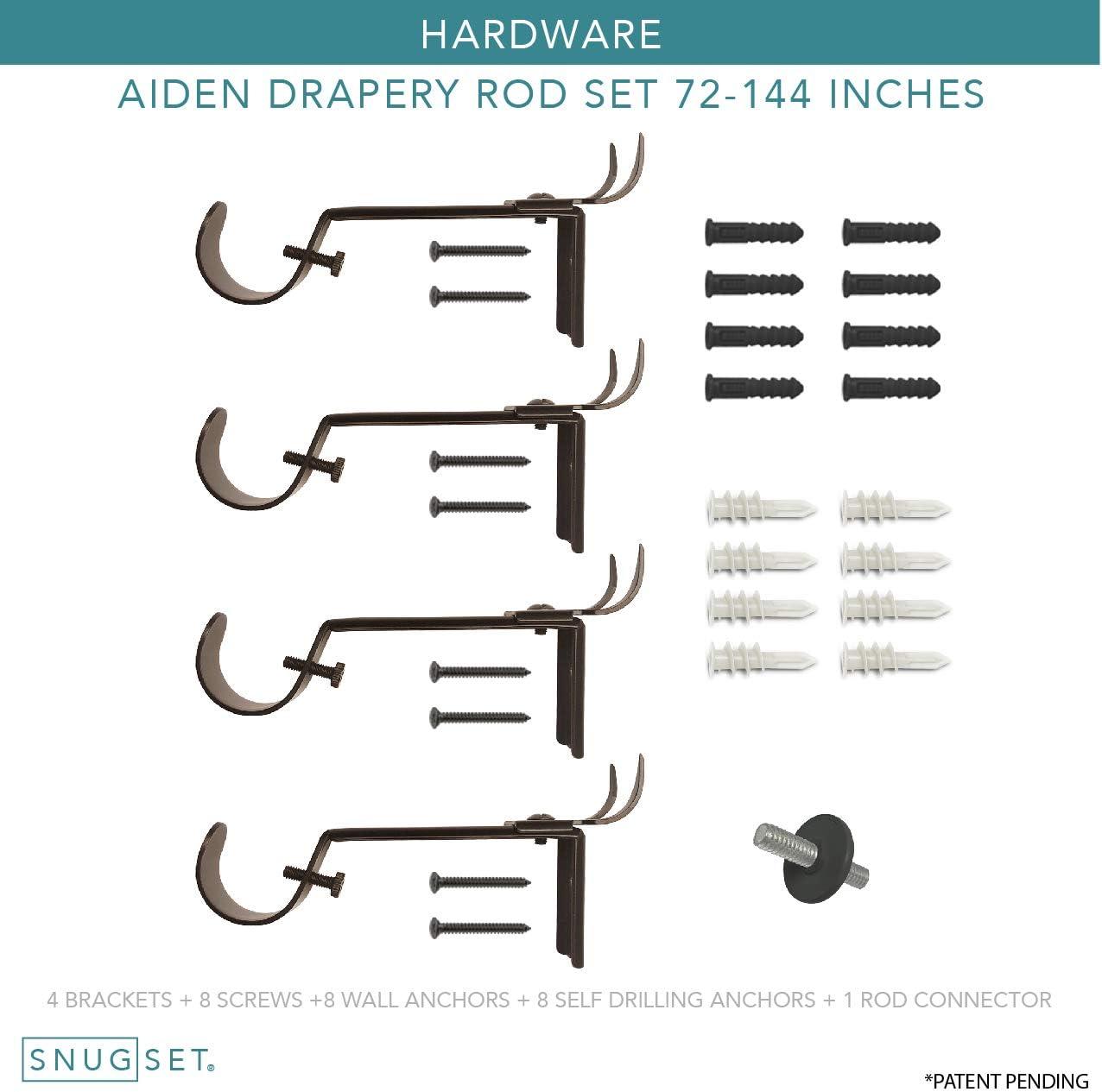 Aiden Adjustable Single Curtain Rod