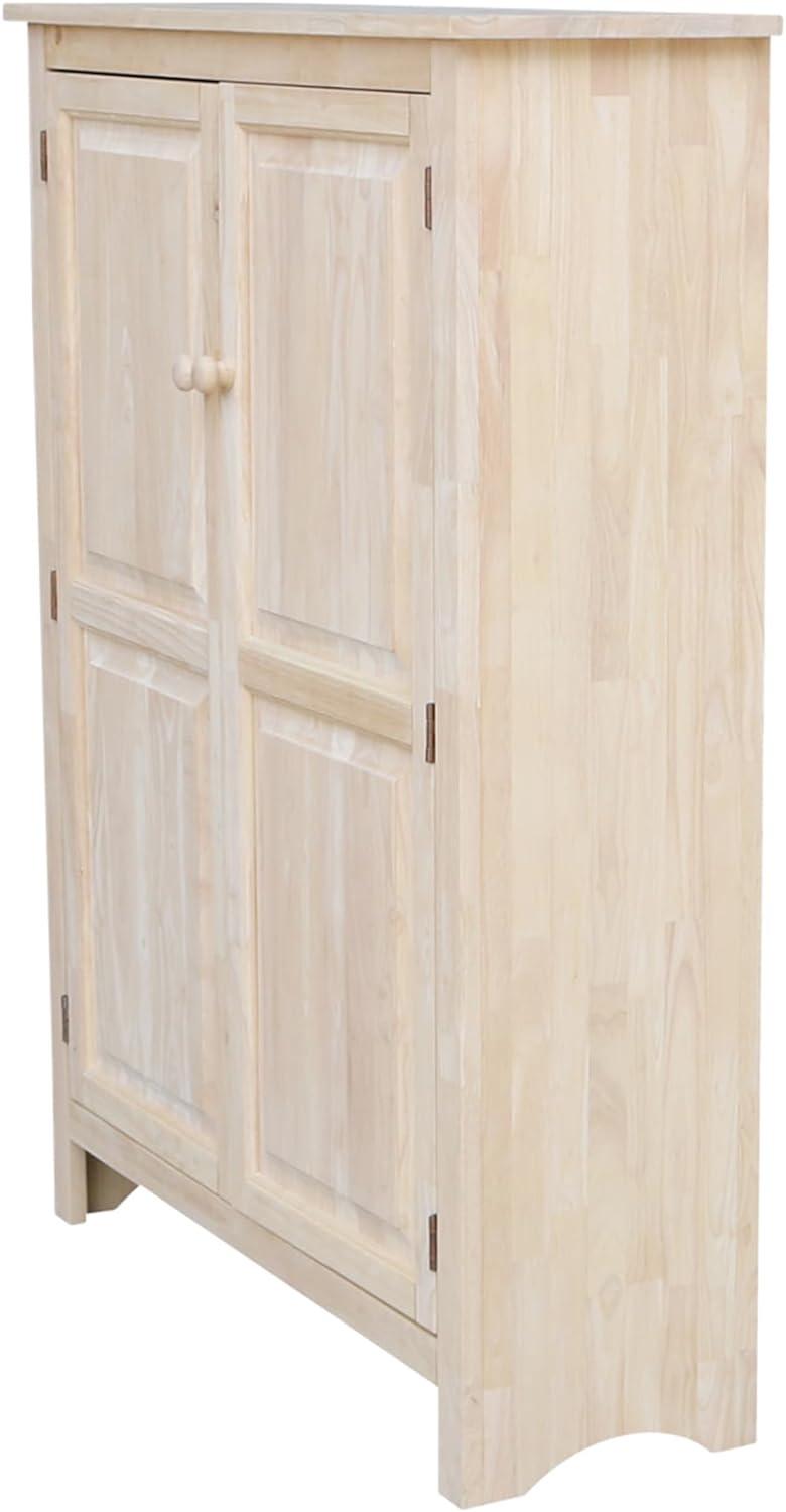 Eco-Friendly Parawood 53" Freestanding Jelly Cupboard with Adjustable Shelving