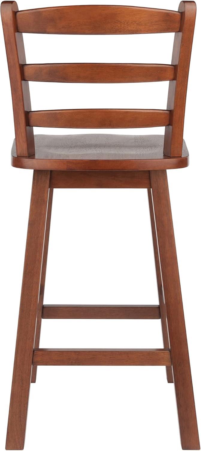 Scalera Ladder Back Swivel Seat Barstool Walnut - Winsome