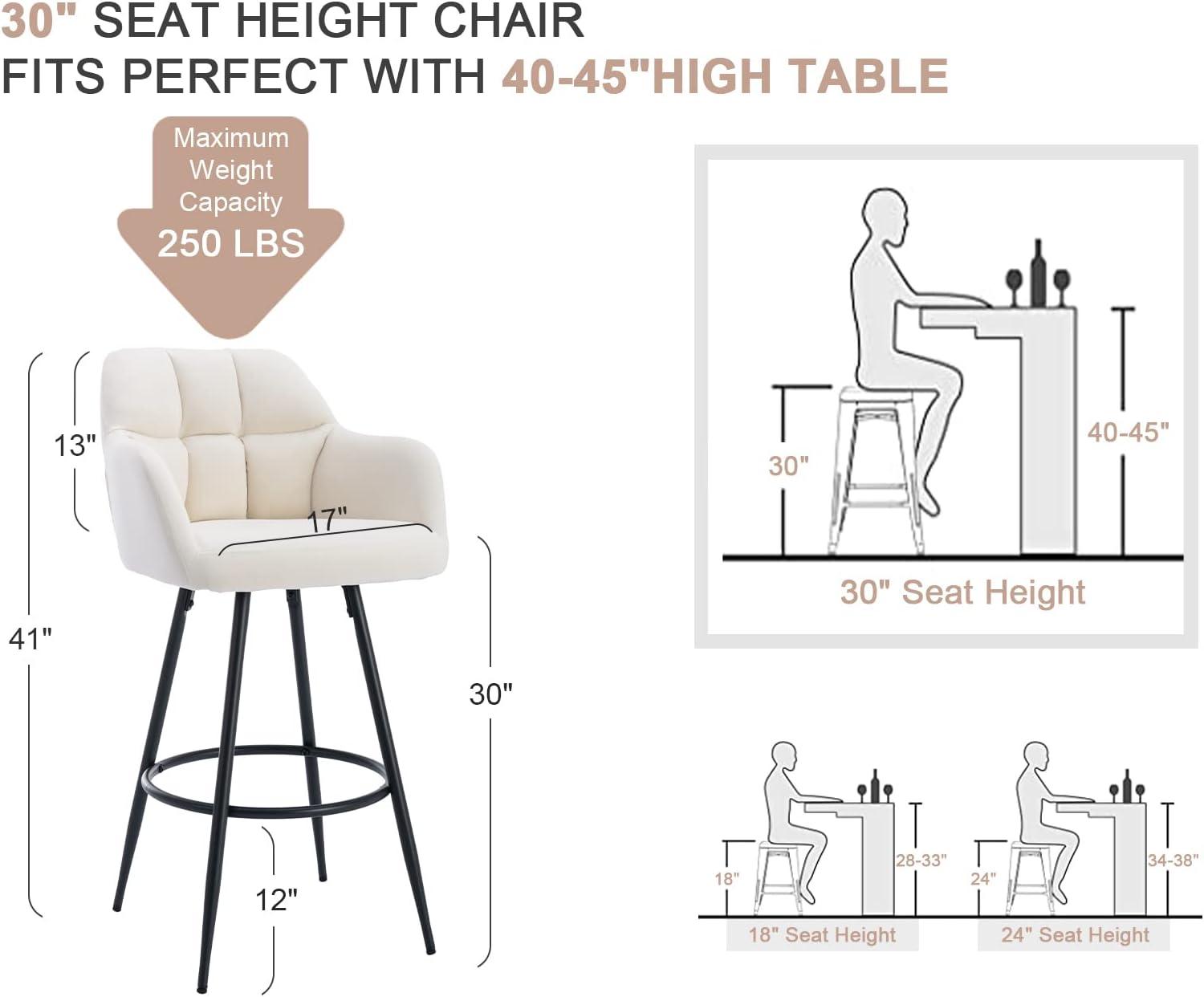 Irelyn PU Upholstered 30'' Bar Stool