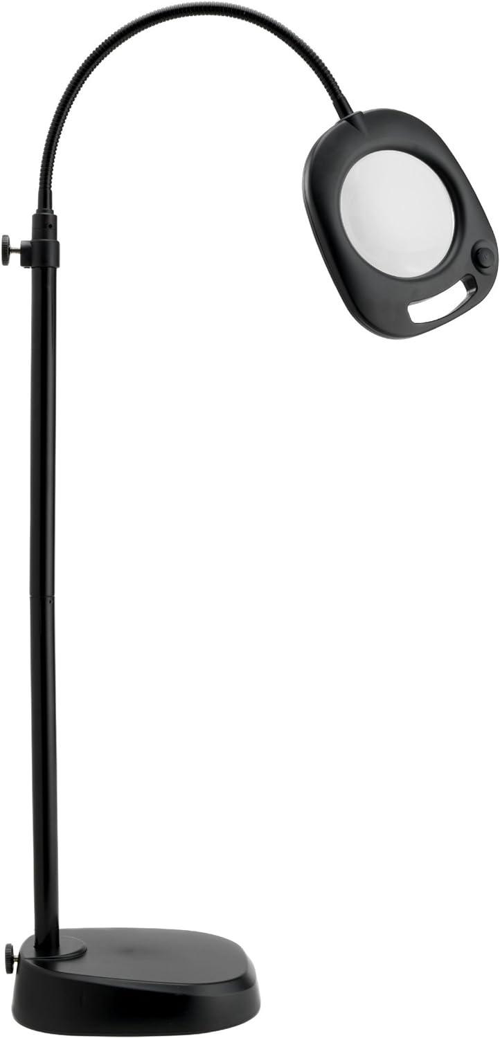 Daylight Naturalight LED 5" Floor Magnifying Light-Black