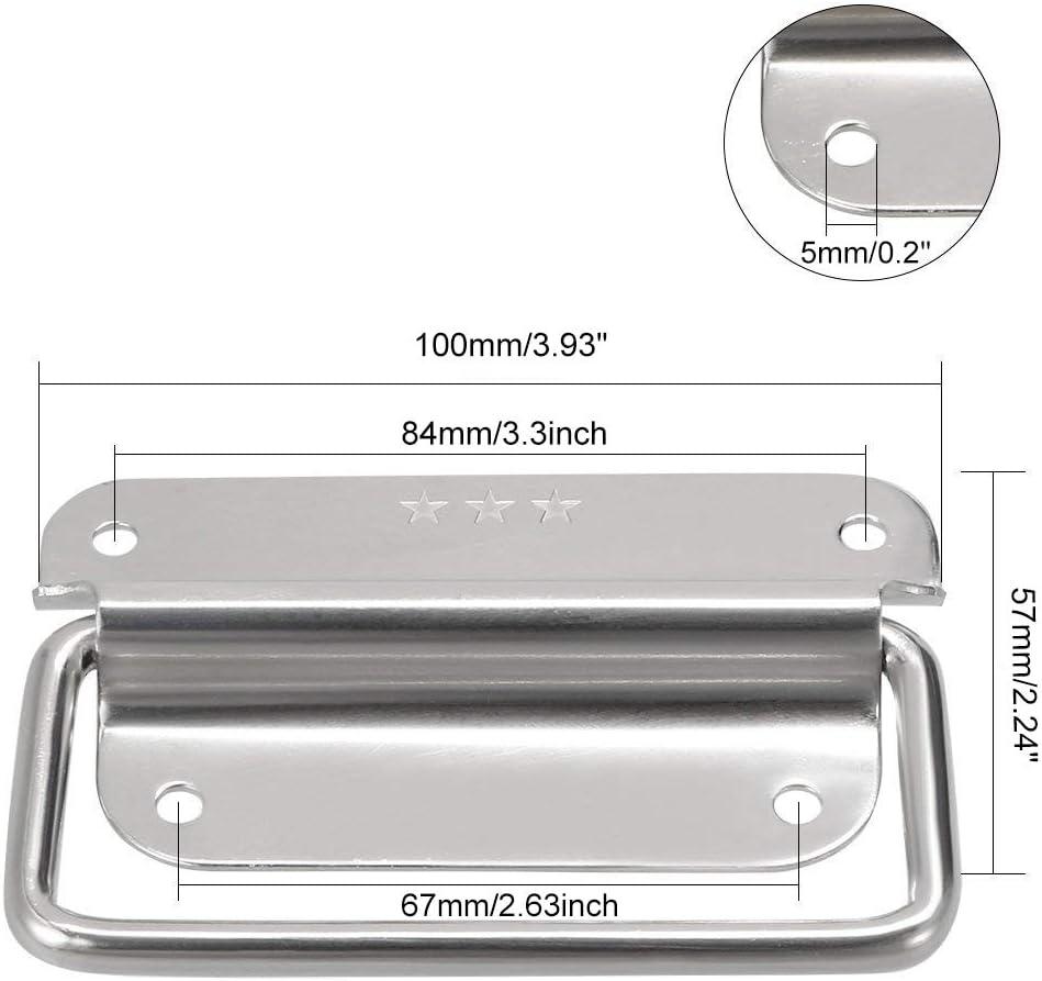 Large Stainless Steel Military Chest Handles with Mounting Hardware