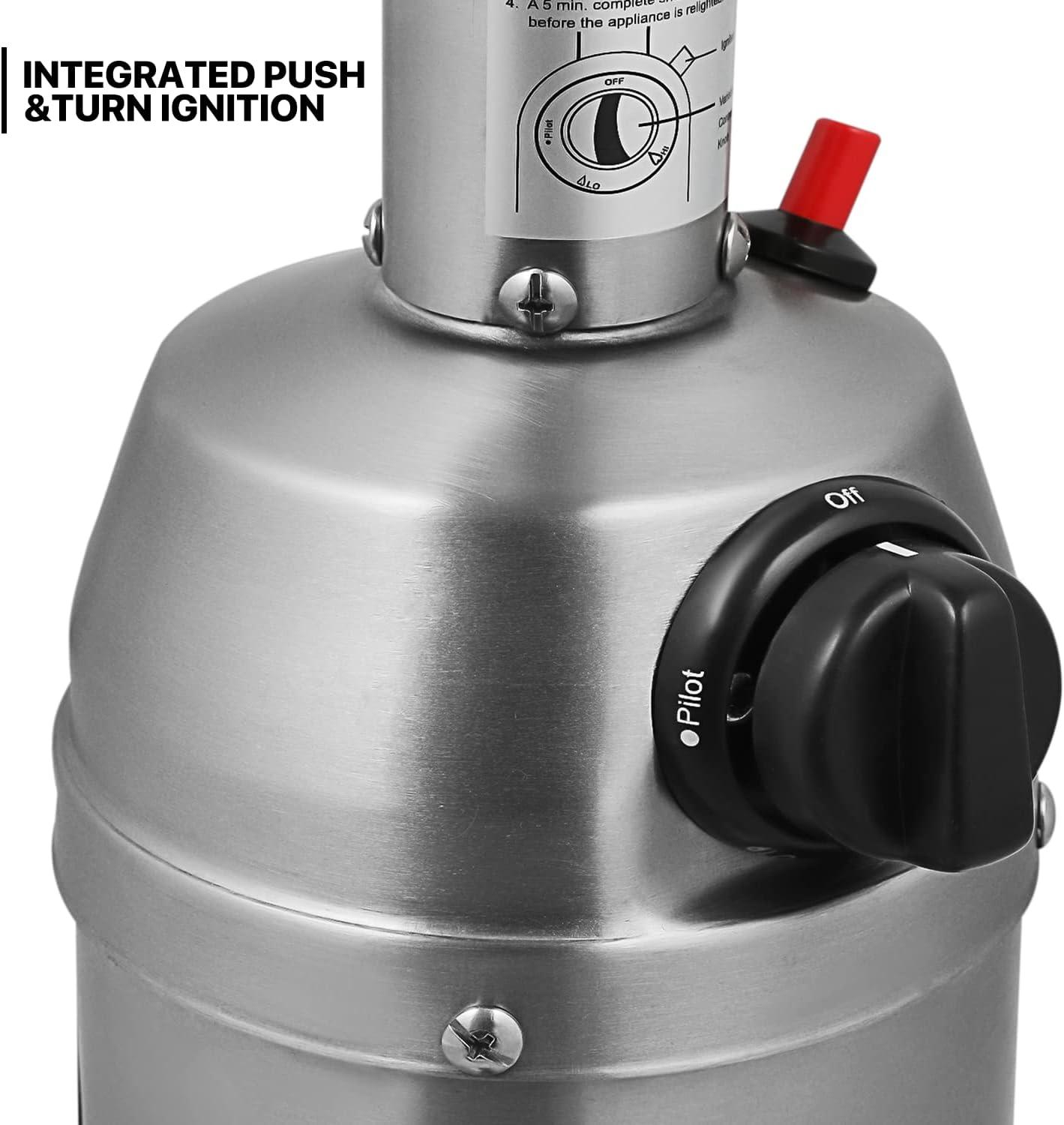 MoNiBloom Propane Gas Patio Heater, Outdoor 11,000 BTU Table Top Heater with Pilot Light for Garden Backyard