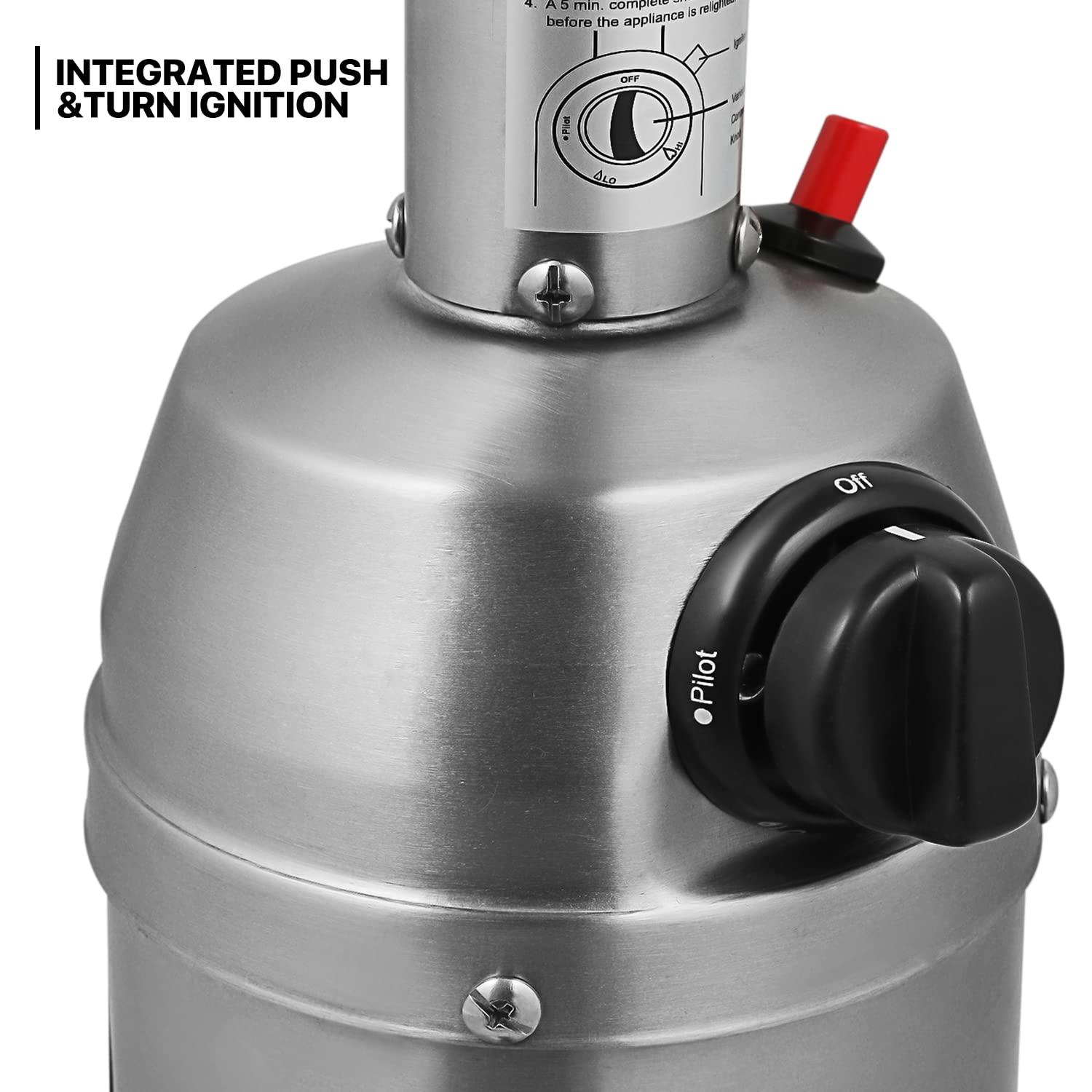 MoNiBloom Propane Gas Patio Heater, Outdoor 11,000 BTU Table Top Heater with Pilot Light for Garden Backyard