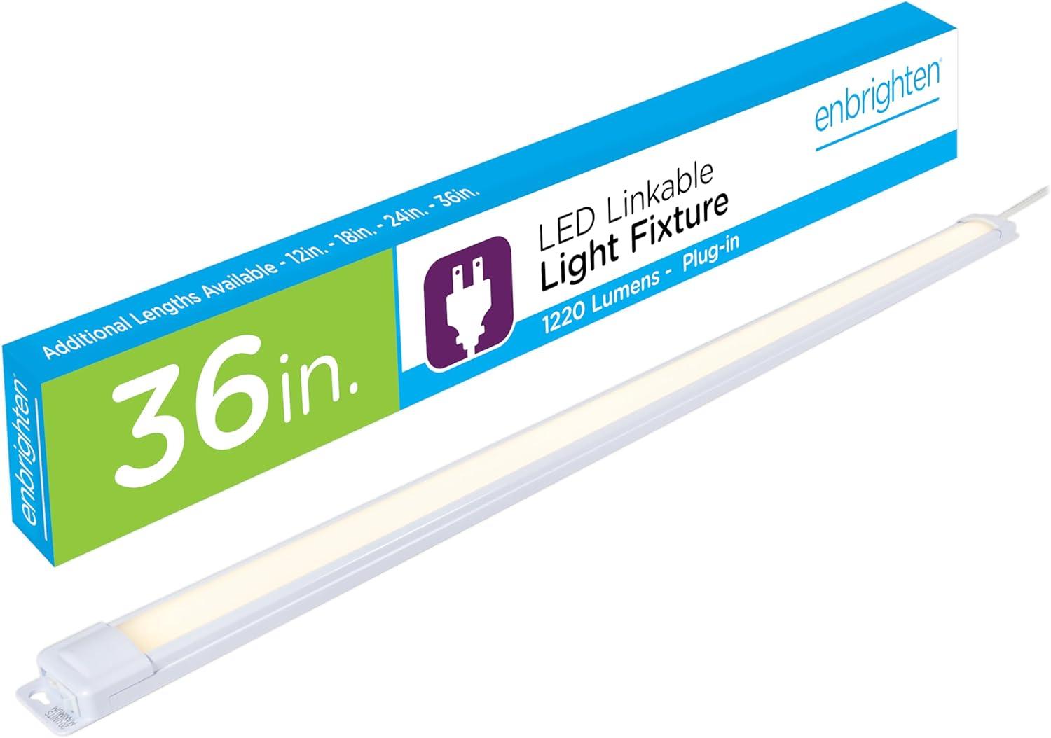 Enbrighten 36-inch Plug-In Linkable LED Under Cabinet Light Fixture