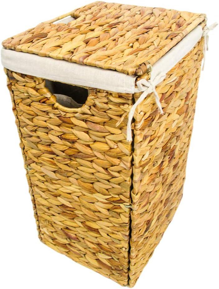 Trademark Innovations Natural Wicker Laundry Hamper with Lid