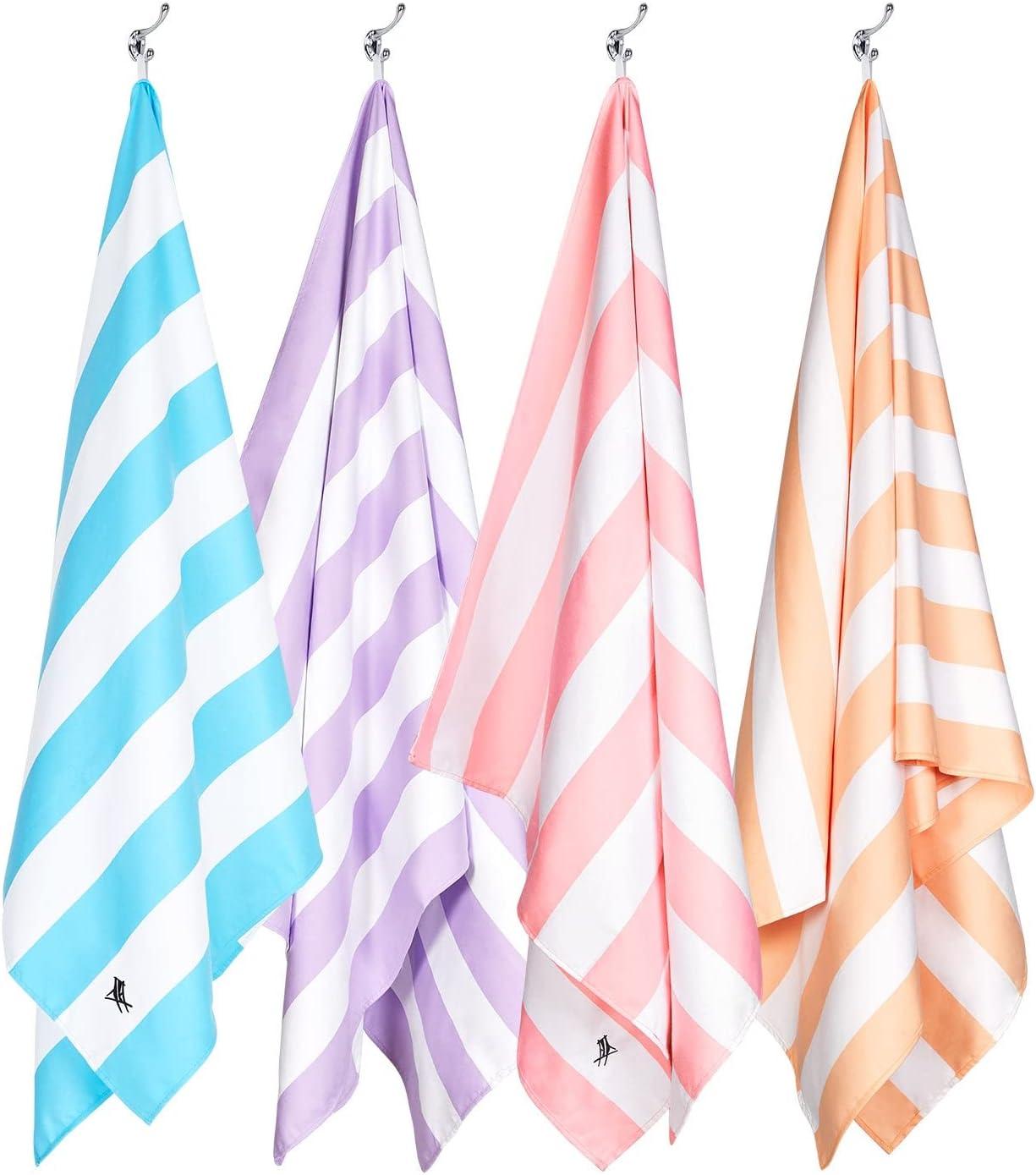 Dock & Bay Beach Towel - Quick Dry, Sand Free - Compact, Lightweight - 100% Recycled - Includes Bag