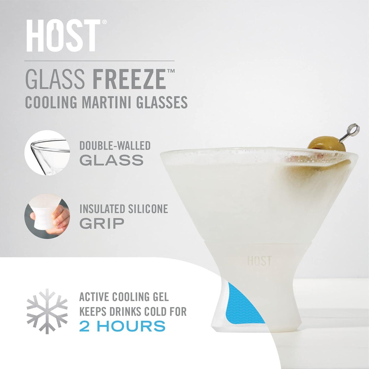 Glass Martini FREEZE Cooling Cup