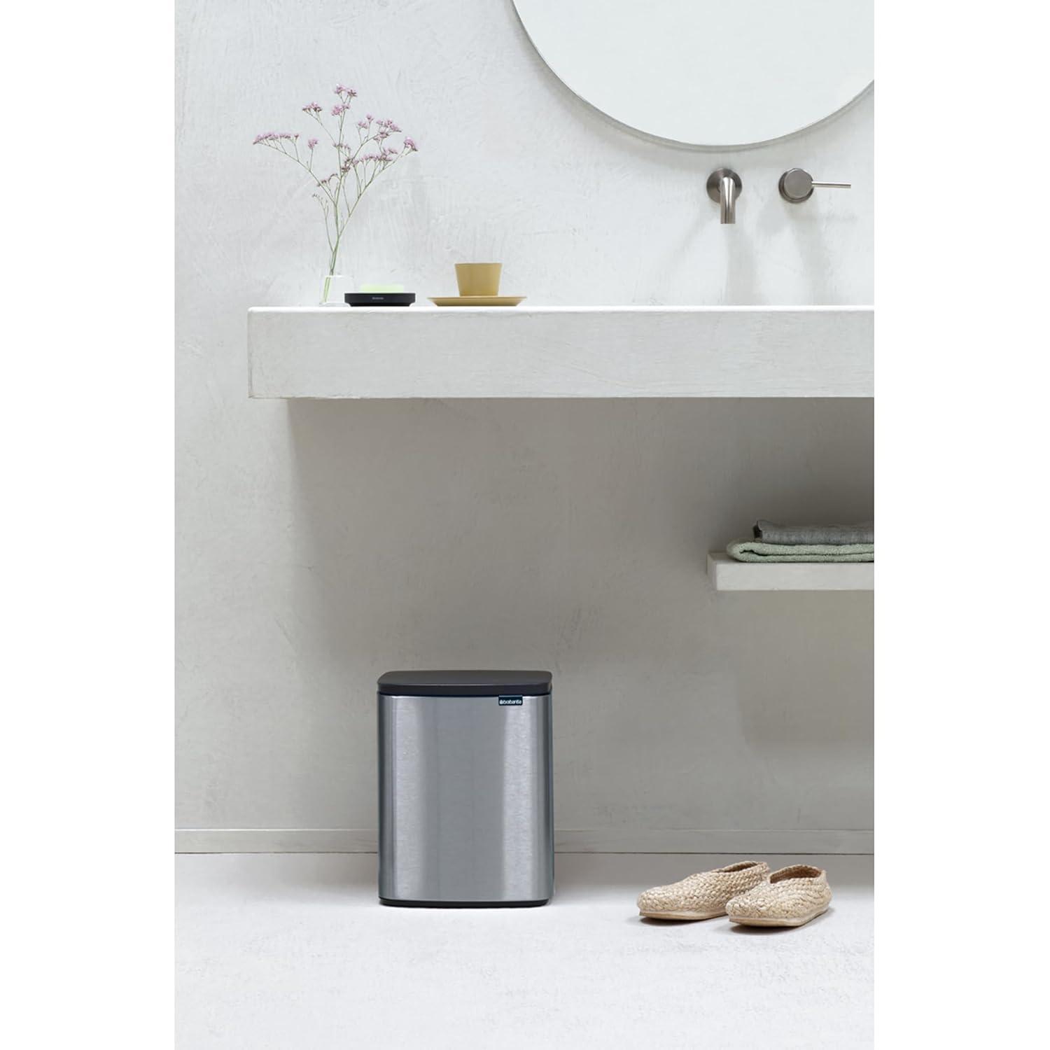 Brabantia 3.2 Gal Matt Steel Fingerprint Proof Trash Can