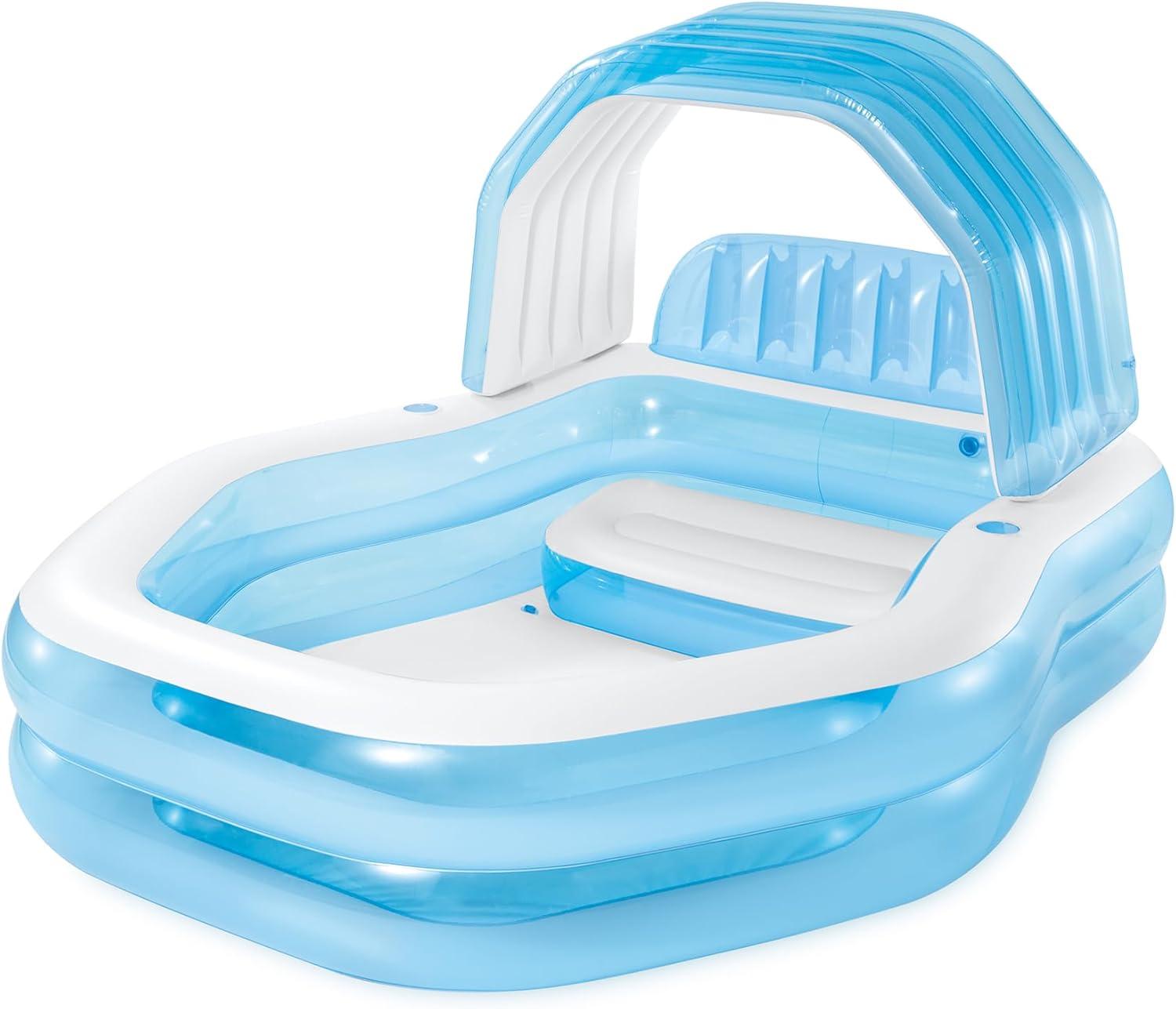 Intex 57186EP Swim Center Sun Shade Family Inflatable Pool 90" X 75" X 53"