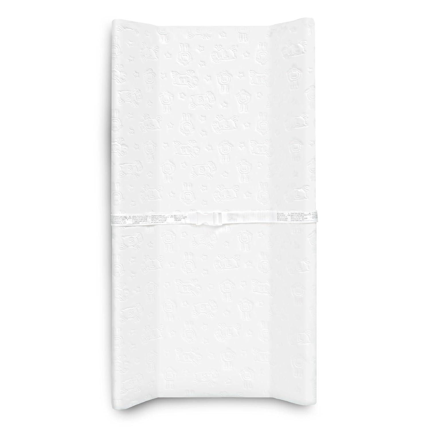 Serta Foam Contoured Changing Pad with Waterproof Cover - White