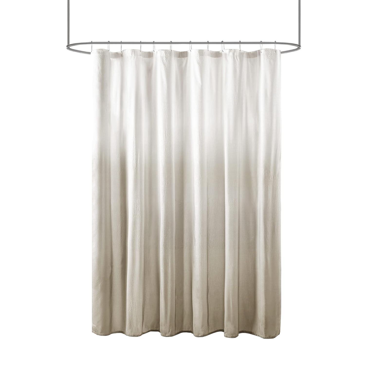 Madison Park Ara Ombre Printed Seersucker Single Shower Curtain