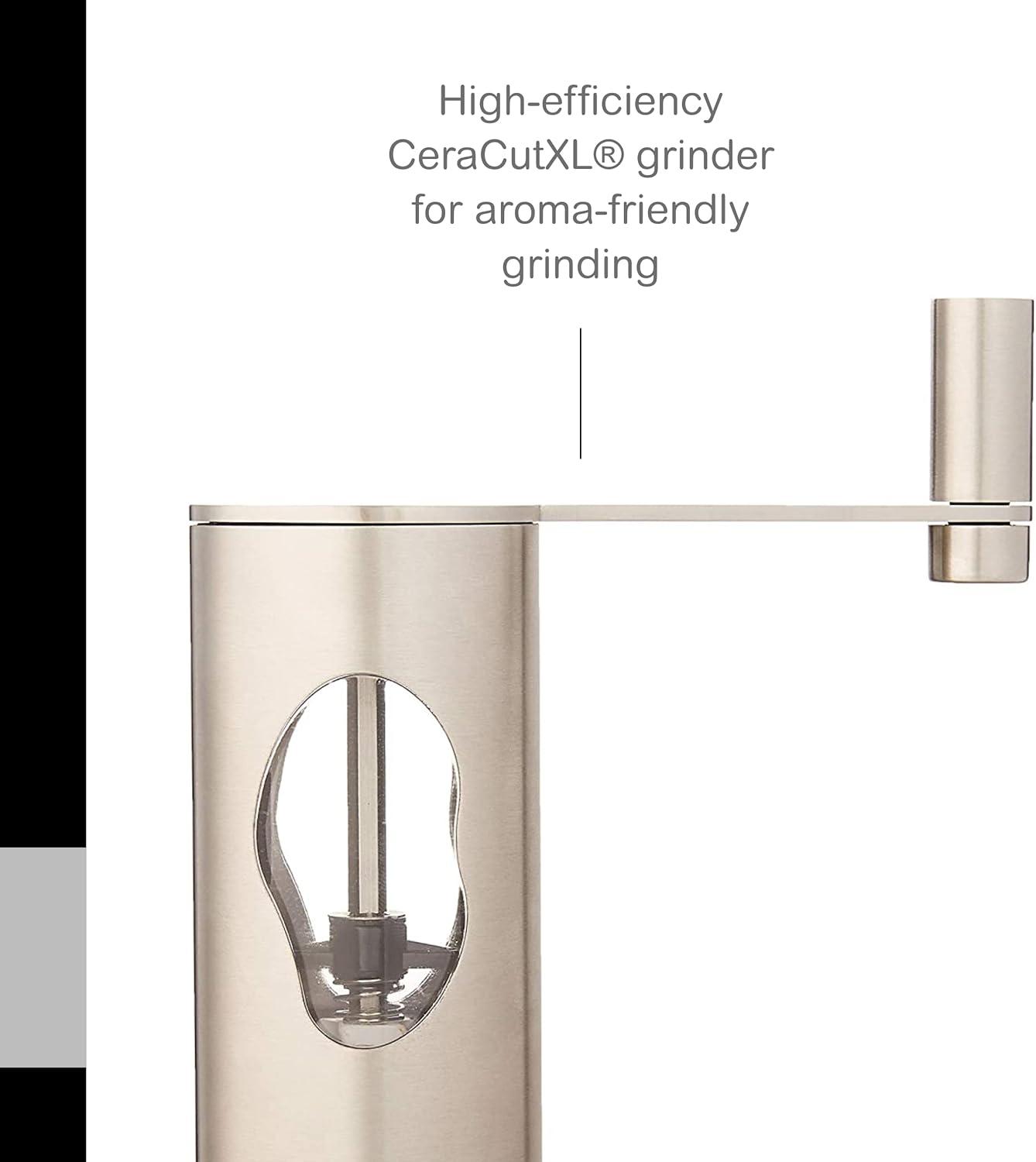 Stainless Steel Manual Coffee Grinder with Adjustable Grind Settings