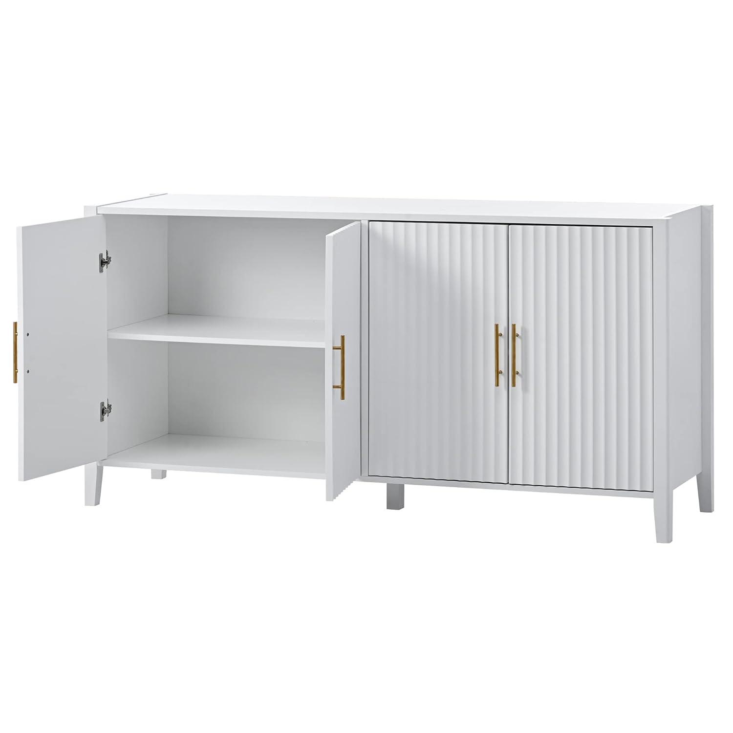 Condola Modern 63.1" Sideboard, Storage Credenza, Buffet Cabinet, Dining Cabinet with Metal Handles