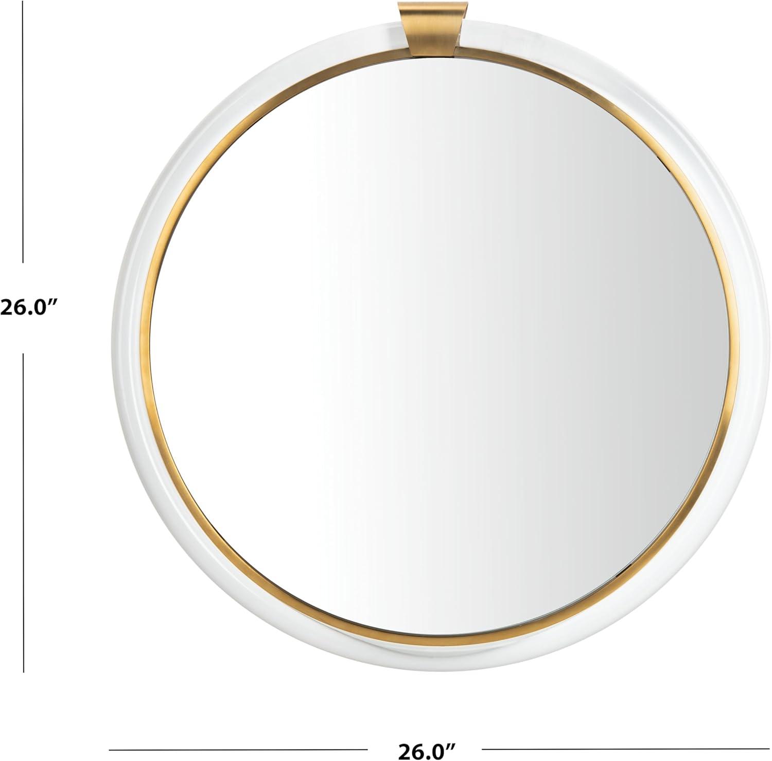 SAFAVIEH Couture Donzel 26" x 26" Brass Contemporary Wall Mirror