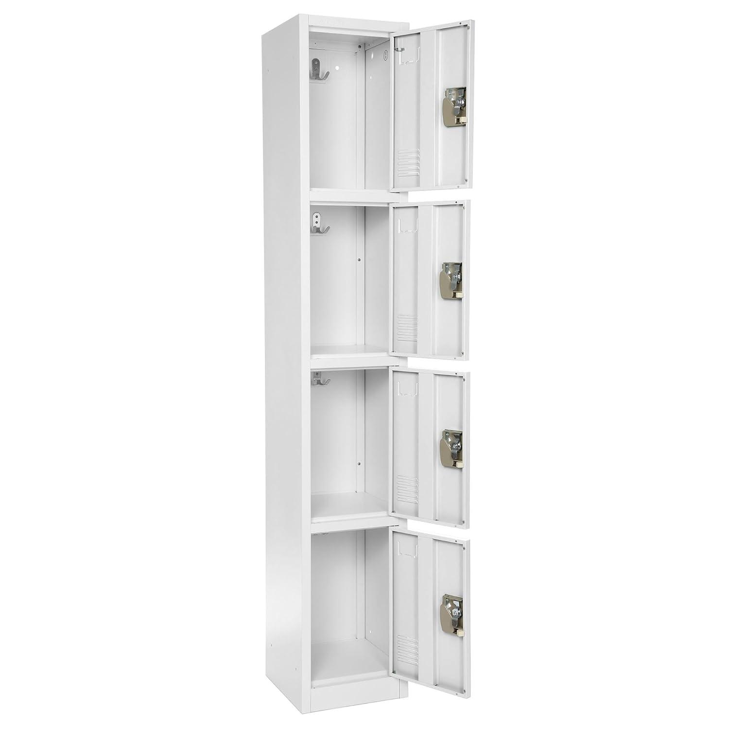 AdirOffice 12'' Wide Steel 4-Tier School and Gym Locker