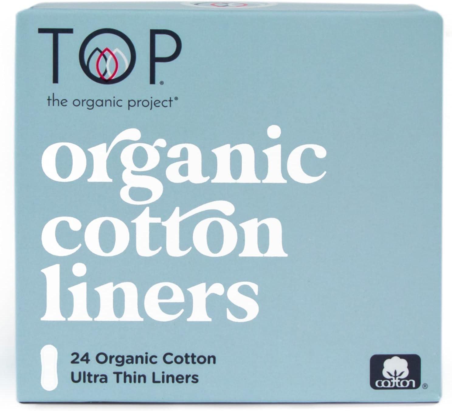 Organic Cotton Ultra Thin Panty Liners, Fragrance-Free, 24 Count