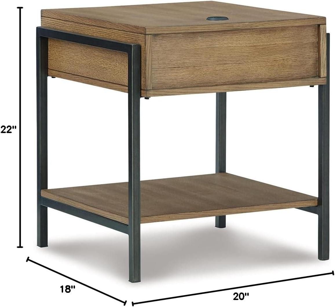 Signature Design by Ashley Contemporary Fridley End Table  Brown/Black