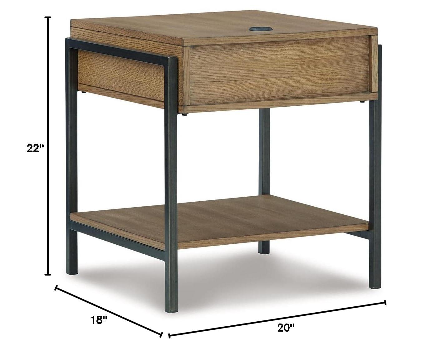 Signature Design by Ashley Contemporary Fridley End Table  Brown/Black
