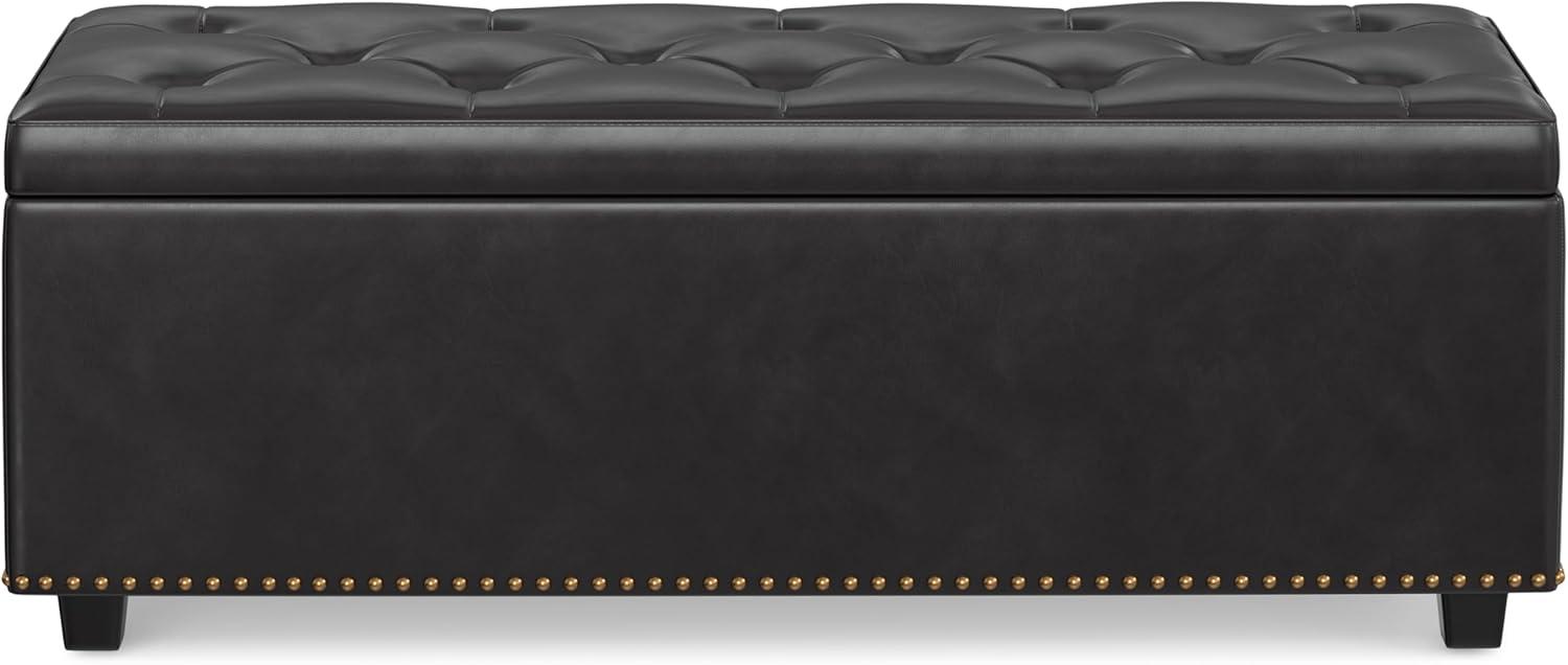 Hamilton Faux Leather Storage Ottoman