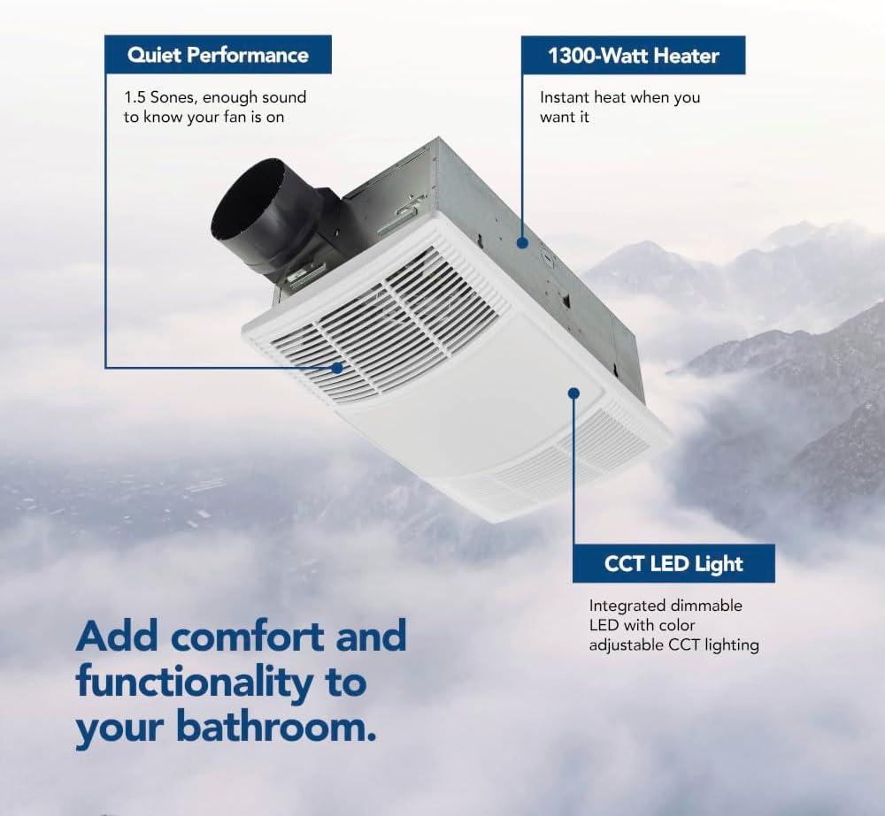 Broan NuTone BHFLED80 80 CFM Bathroom Fan