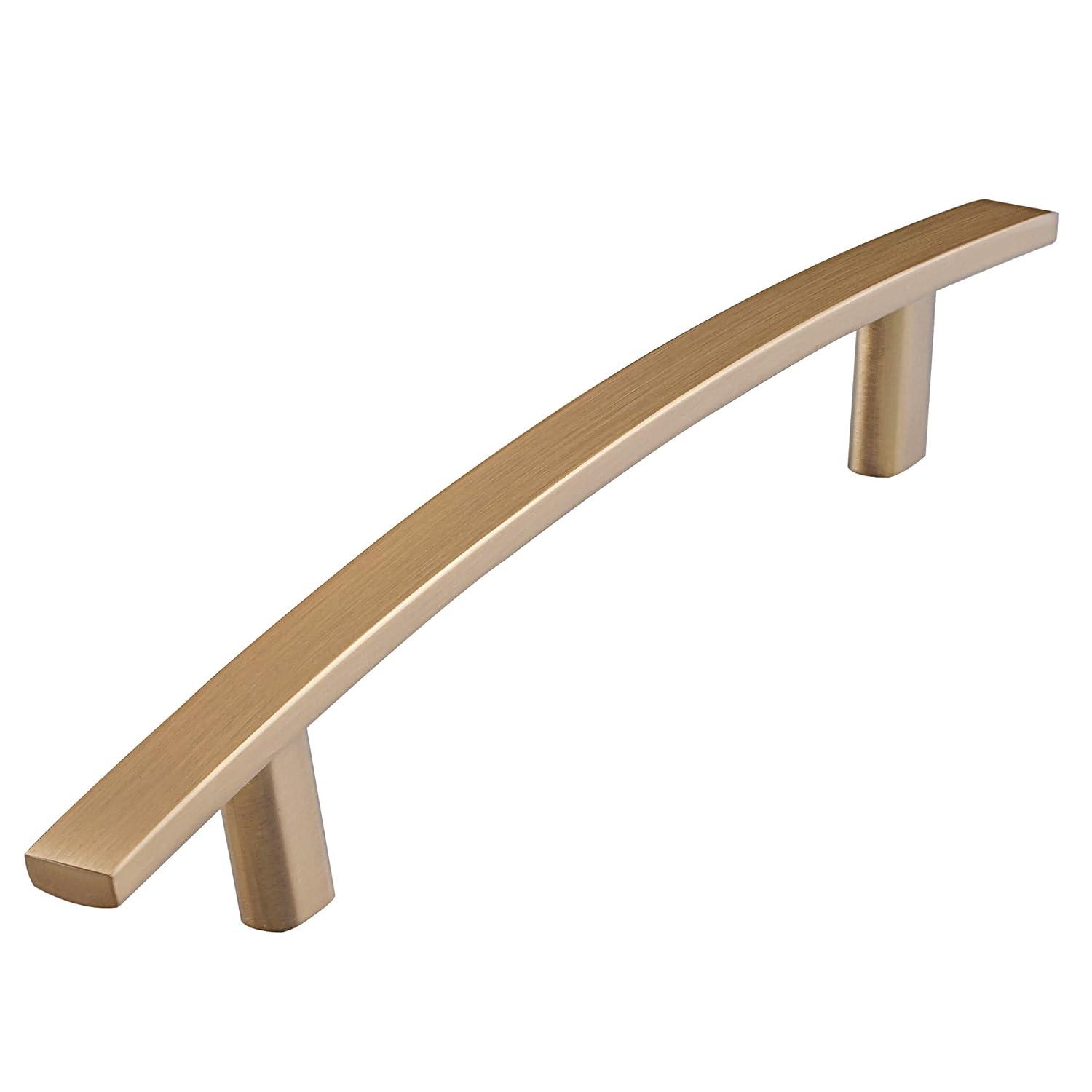 10 Pack Kitchen Cabinet Handles 5-1/16 Inch (128mm) Hole Centers, Champagne Bronze Cabinet Pulls for Bathroom Dresser Drawer Kitchen