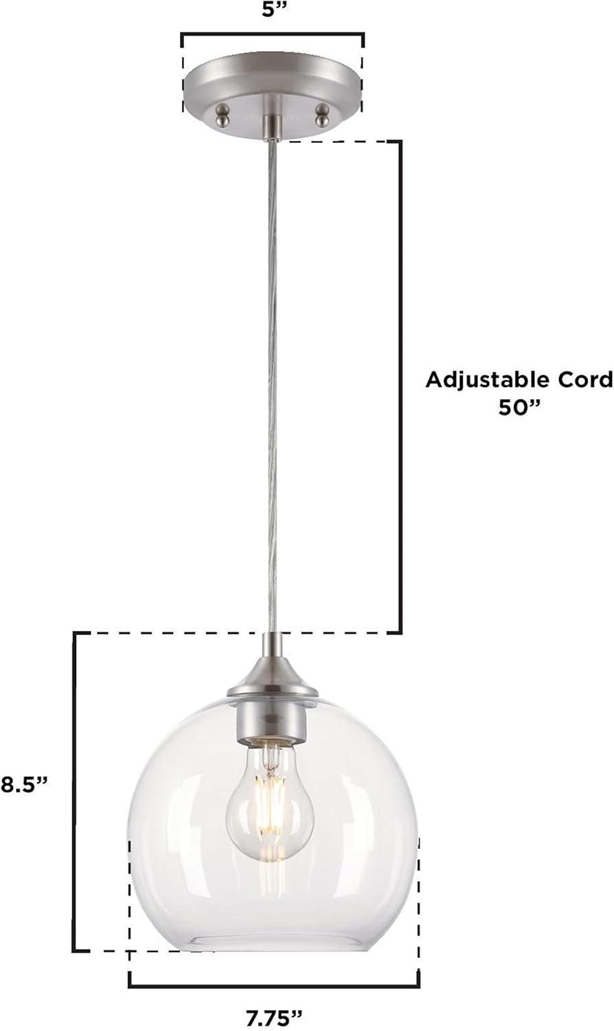 Westinghouse 6130500 Tatze 8" Wide Mini Pendant - Nickel